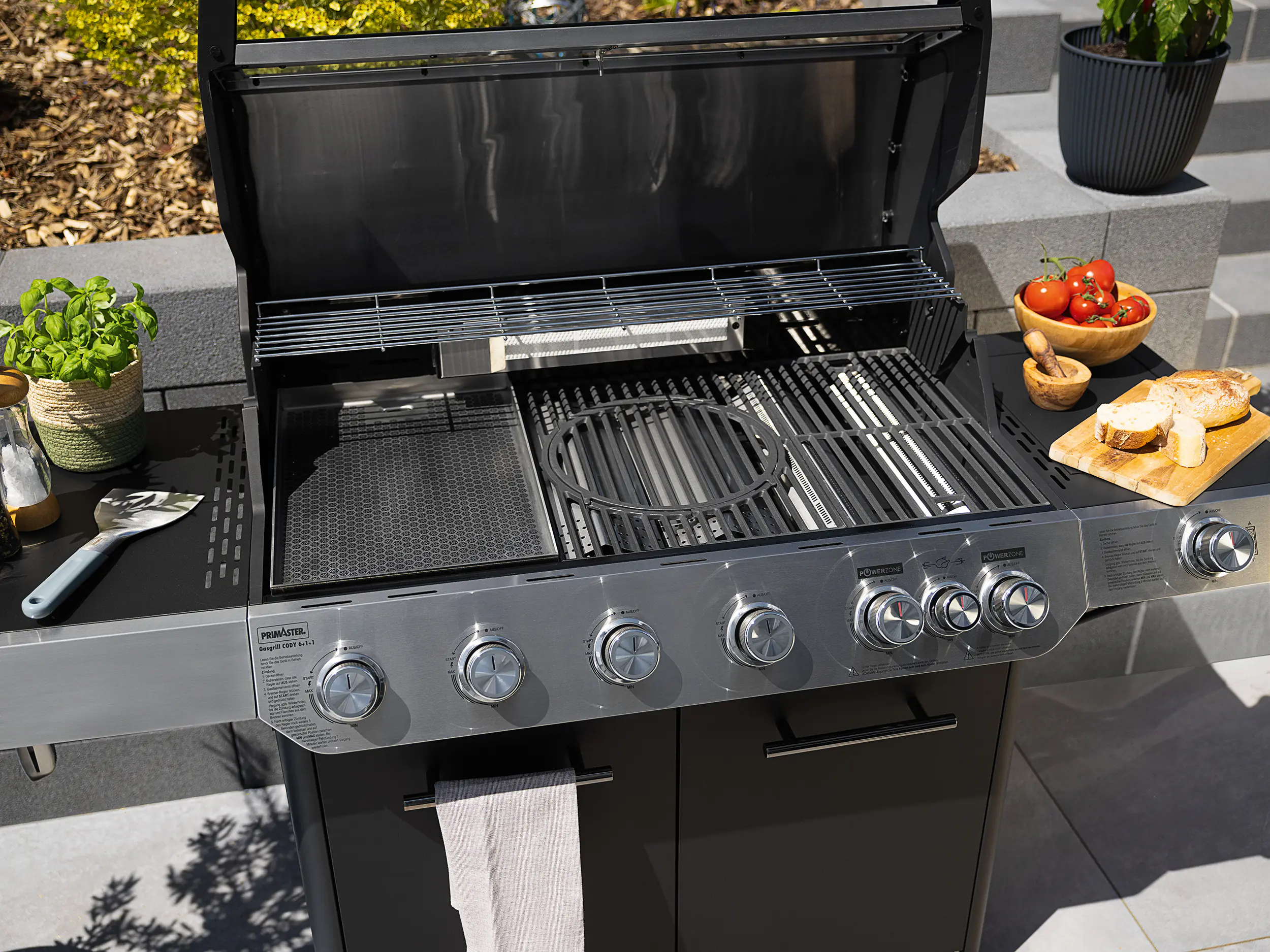 Primaster Gasgrill Cody Powerzone & Infrarotbrenner Grillfläche: 95 x 48 cm