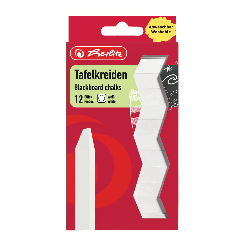 herlitz Tafelkreide weiß 12 Stück
