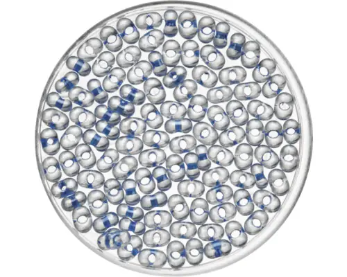 Glorex Rocailles Perlen Farfalle 2–4 mm hellblau-transparent 17 g
