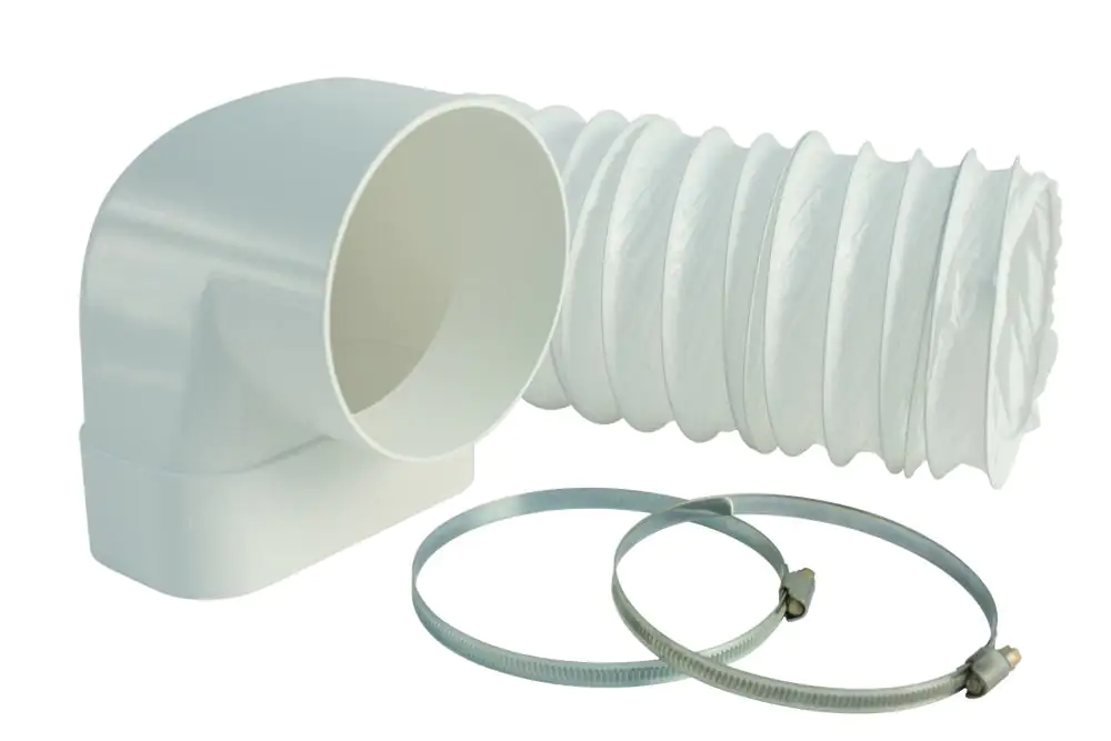 Marley Umlenkstück Flachkanal 150 mit Flexschlauch, für Dunstabzugshauben