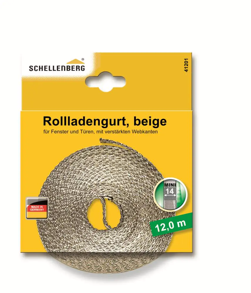 Schellenberg Rollladengurt beige Breite 14 mm - Länge 12 m