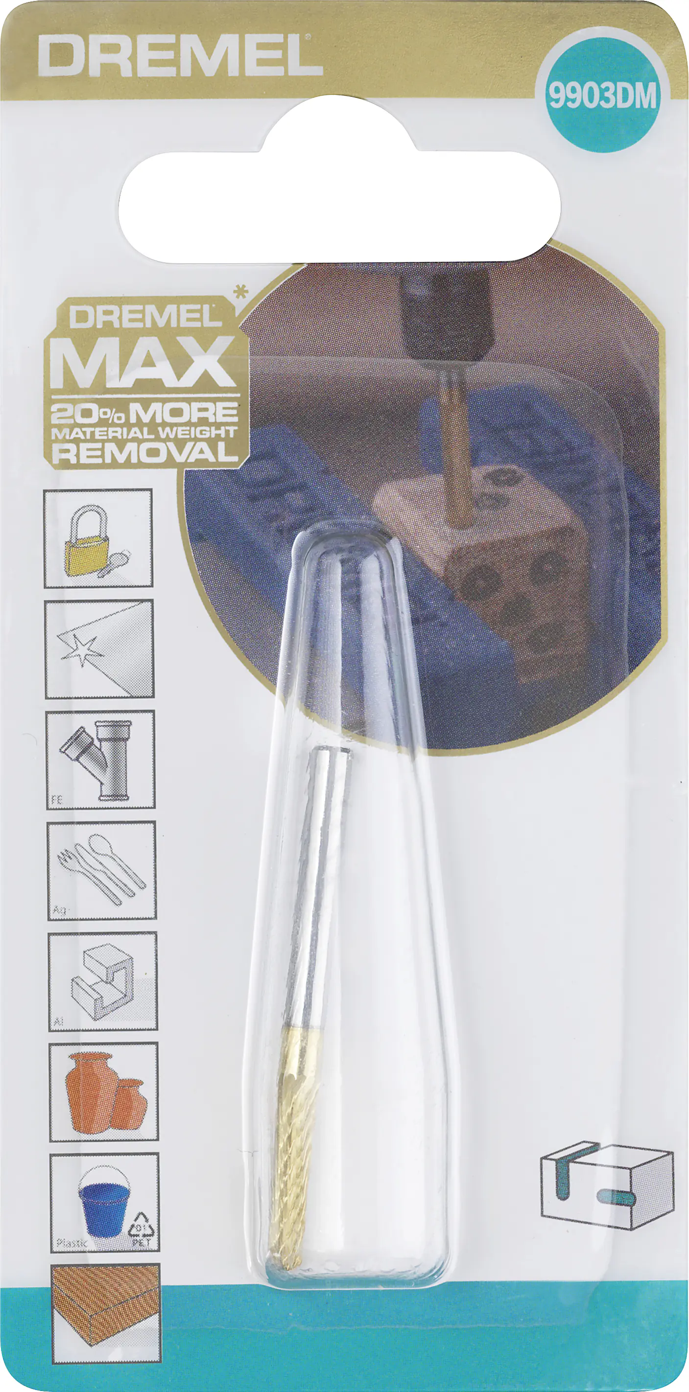 Dremel Max Wolframkarbid-Fräser zylindrisch Ø 3,2 mm 9903DM