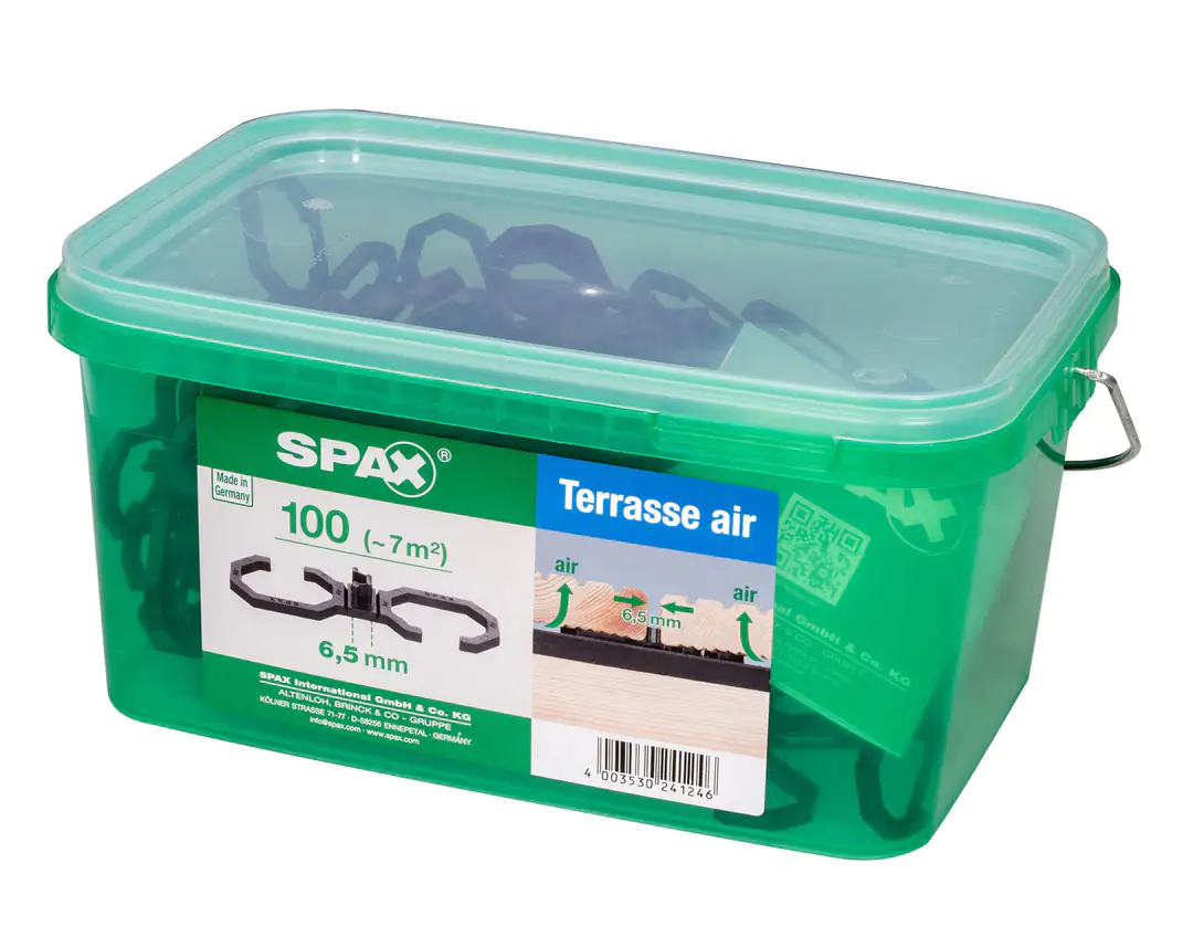 Spax Air-Belüftung 9 x 2,8 x 0,4 cm 100 Stück 6,5 mm Fuge