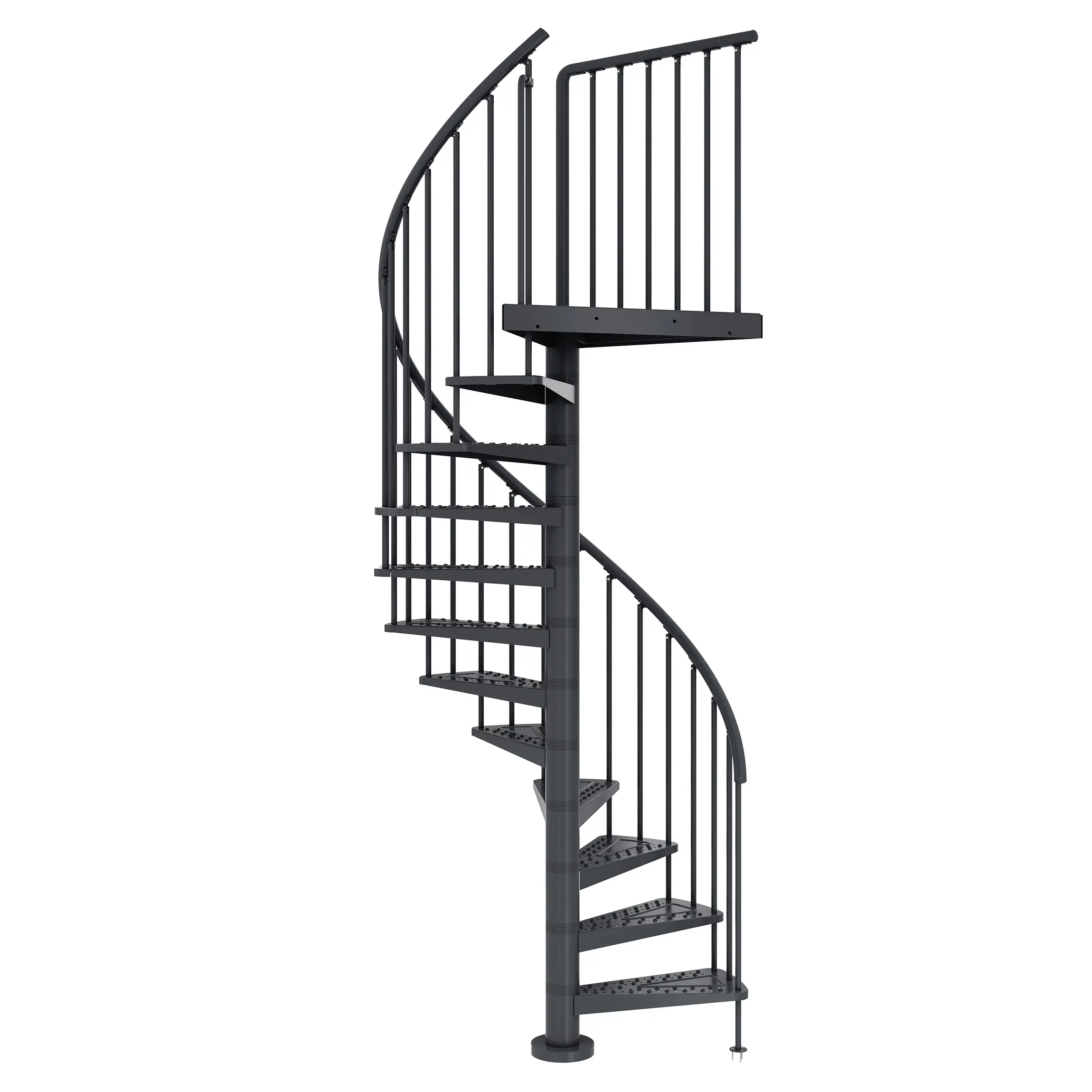 DOLLE Außenspindeltreppe Gardenspin Ø 155 cm mit Metallstufen anthrazit DOLLE Außenspindeltreppe Gardenspin Ø 155 cm mit Metallstufen anthrazit