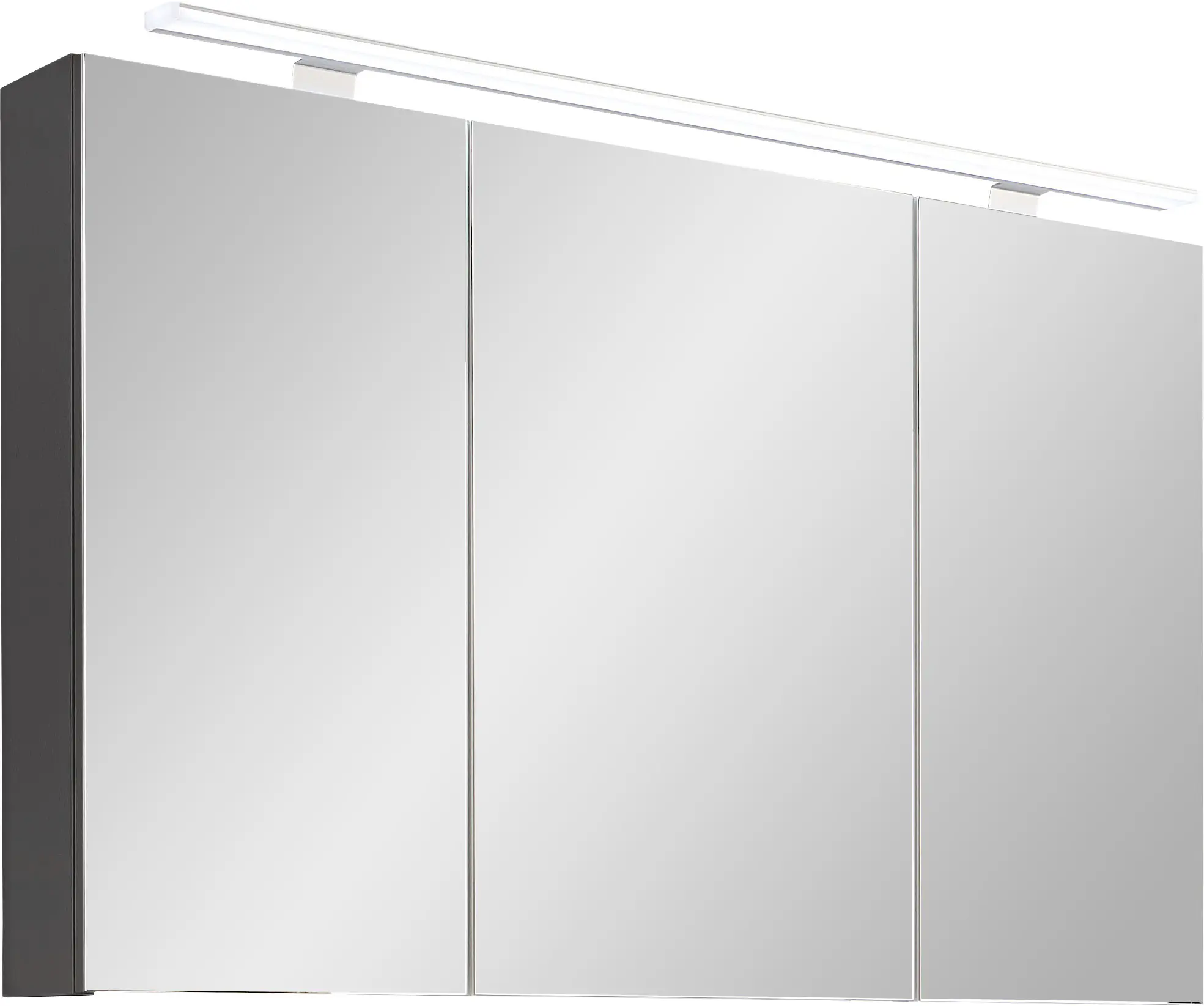 Primaster Spiegelschrank Düsseldorf mit Beleuchtung grau 100 x 70 cm
