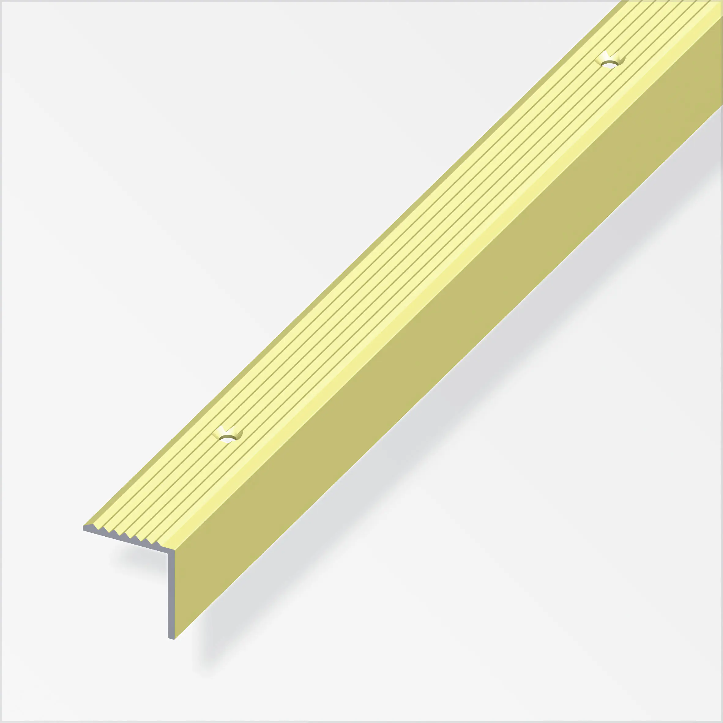 alfer Treppenprofil 2 m, 19 x 20 mm Aluminium eloxiert messing