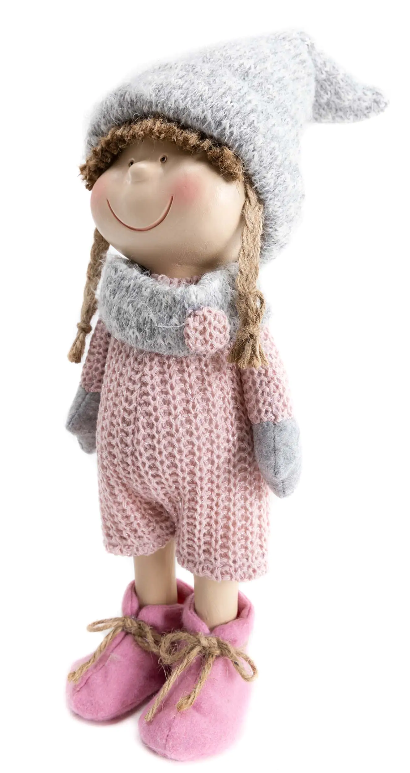 4333692198035_02 TrendLine Dekofigur Kind 15 x 12 x 42 cm rosa-weiß