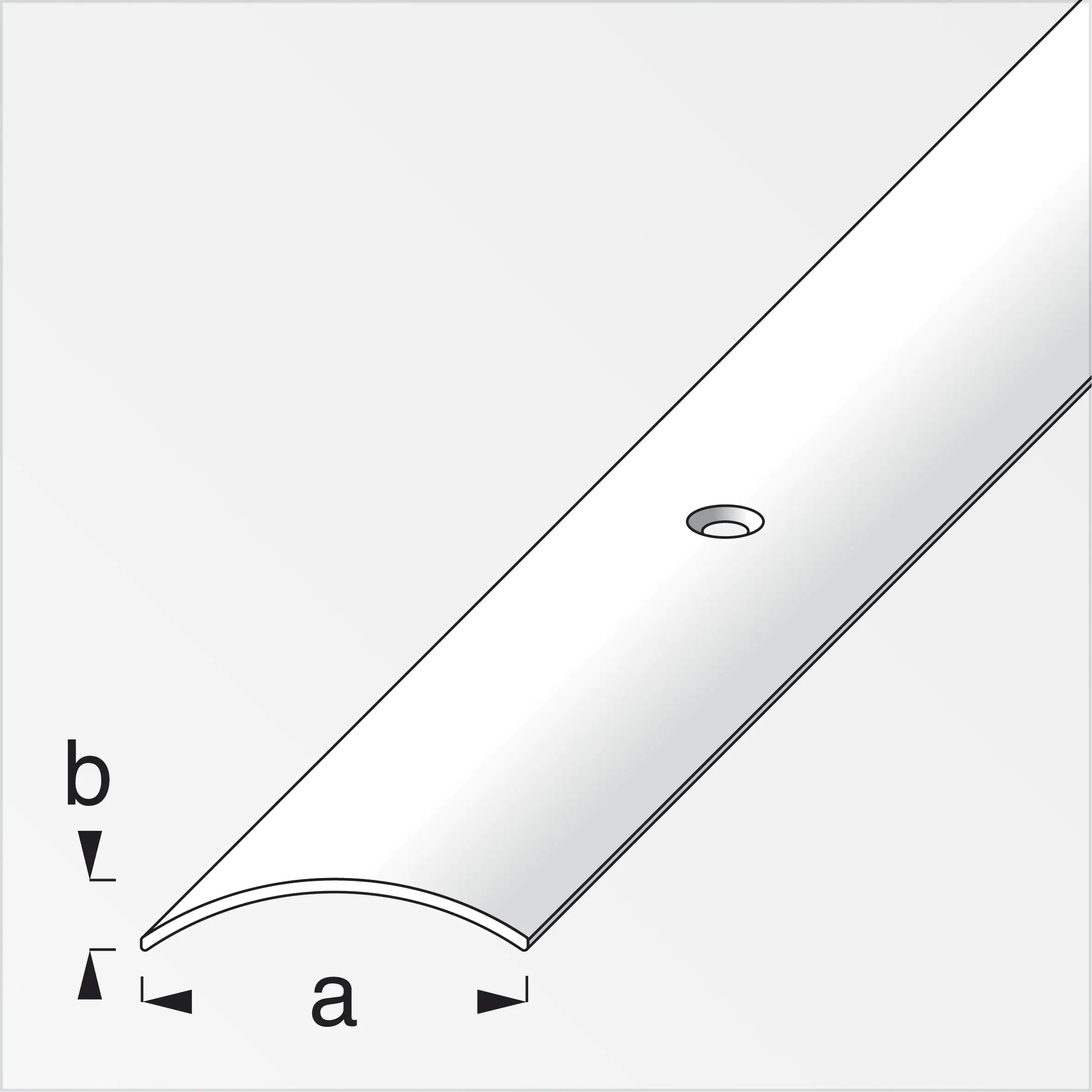 alfer Übergangsprofil 1 m, 40 x 5 mm EdelStahl roh natur, natur