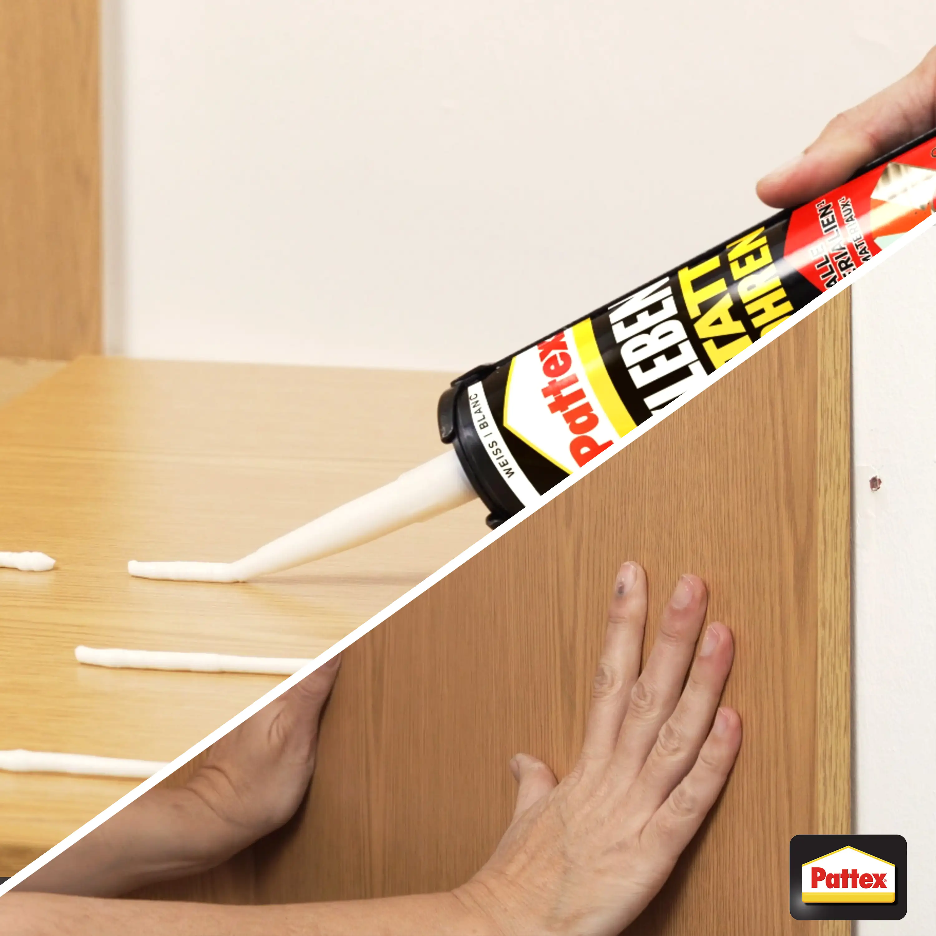 Pattex Montagekleber Kleben statt Bohren High Tack 440 g Kartusche, weiß Pattex Montagekleber Kleben statt Bohren High Tack 440 g Kartusche, weiß