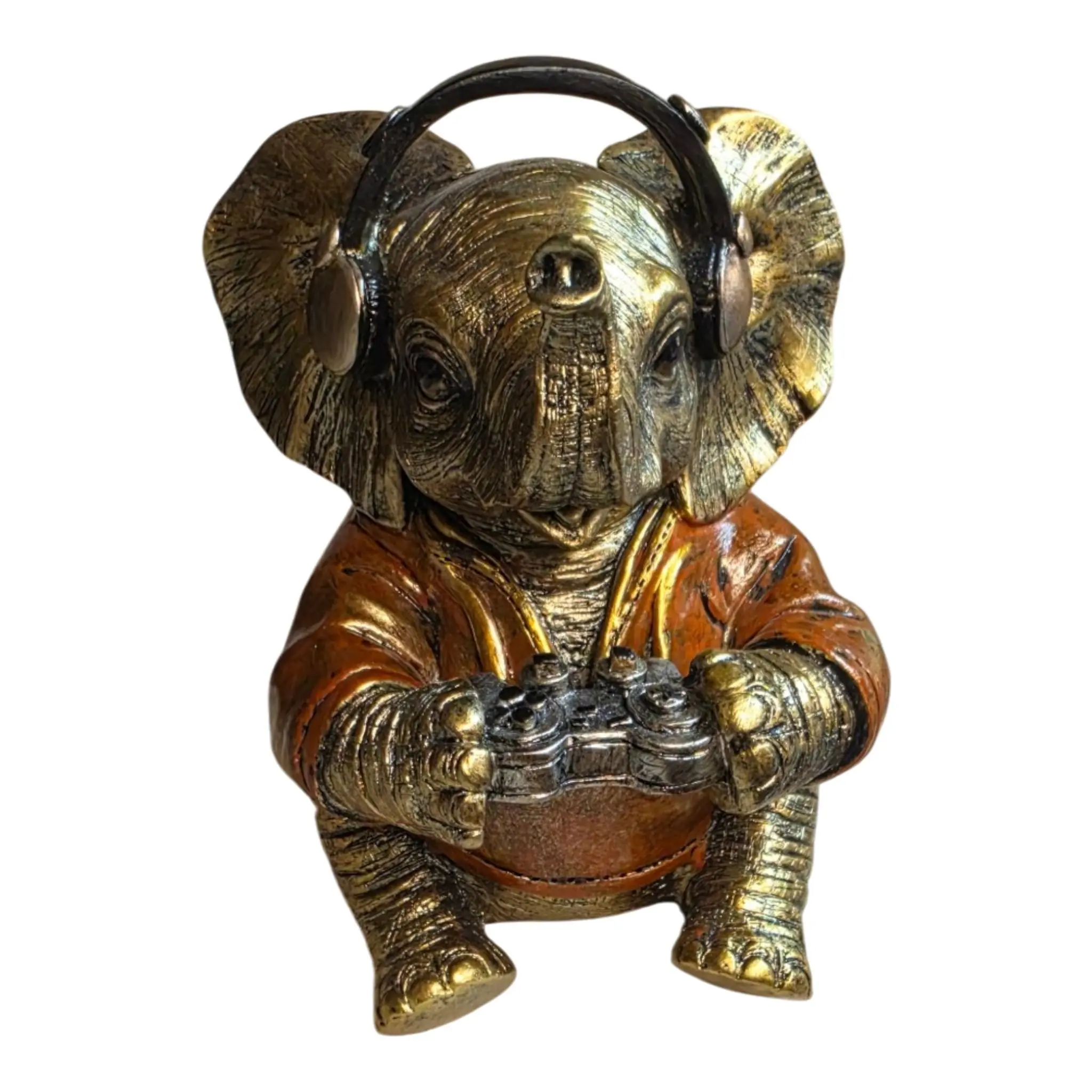 Figur Elefant 16 x 11,5 cm gold