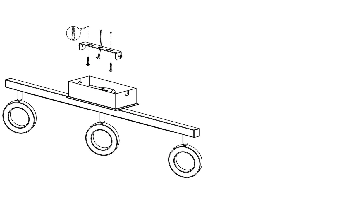 Eglo 3er LED Spot Cardillio 1 alu-chrom 69 x 8,5 cm warmweiß