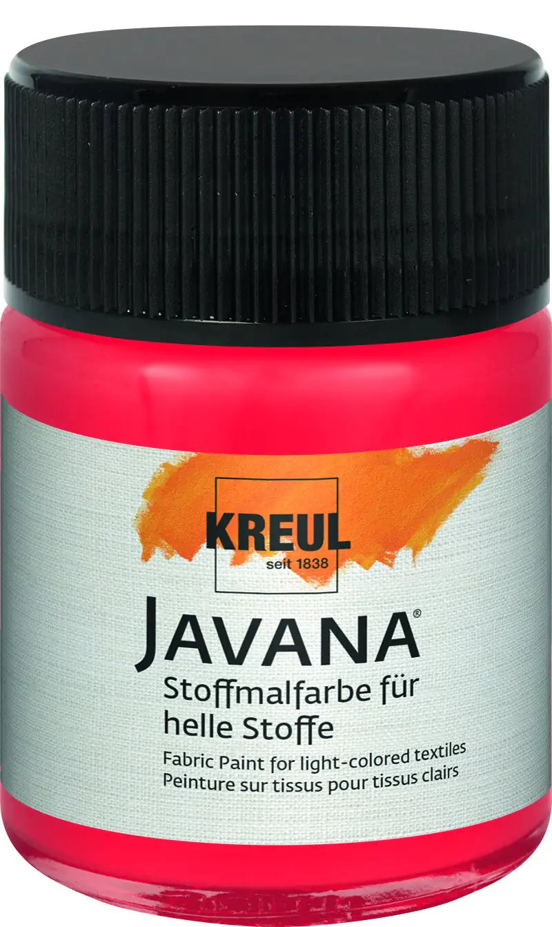 Kreul Stoffmalfarbe für helle Stoffe hellrot 50 ml