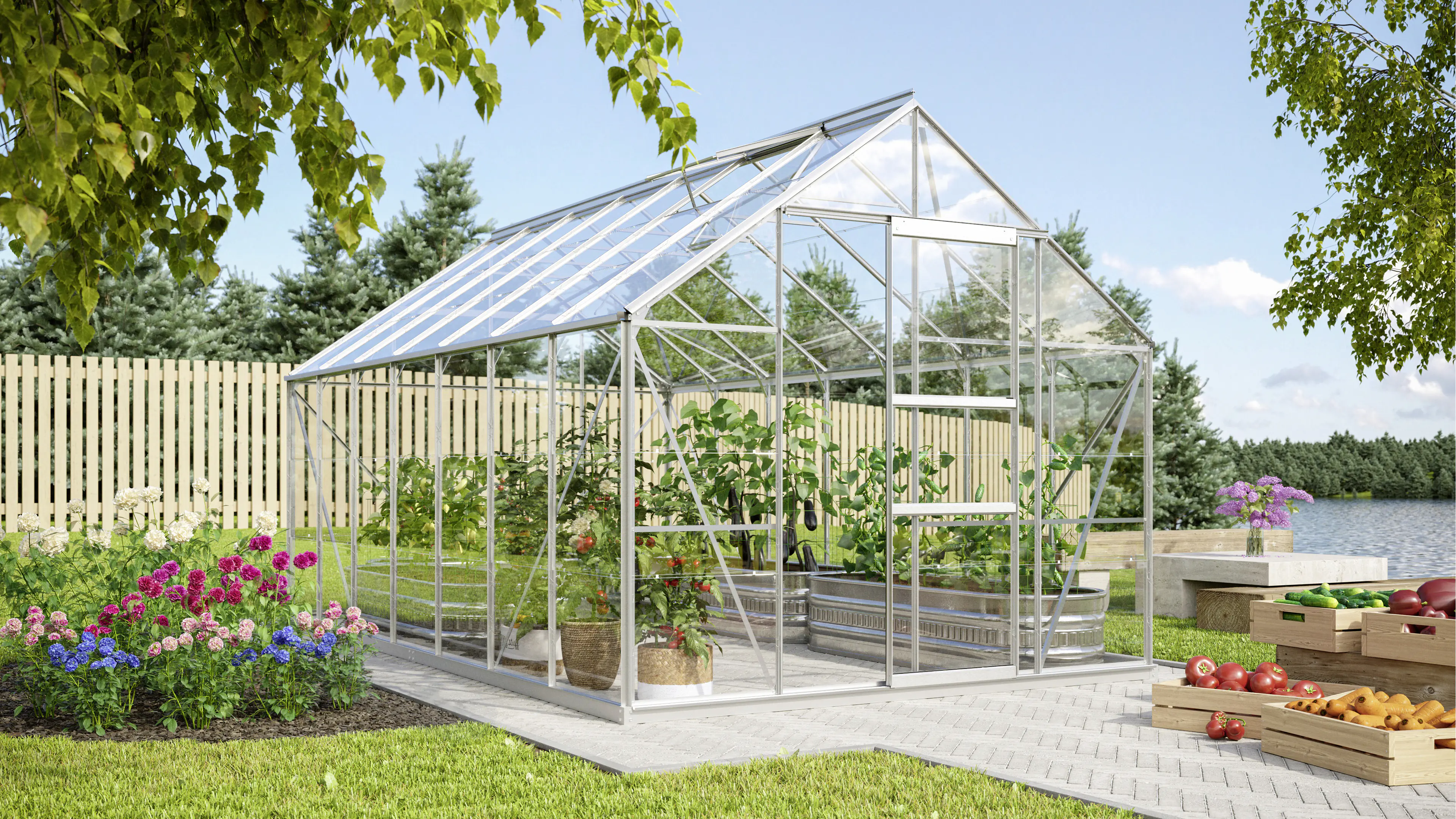 Vitavia Gewächshaus Merkur 11500 254 x 441 cm 3 mm Sicherheitsglas