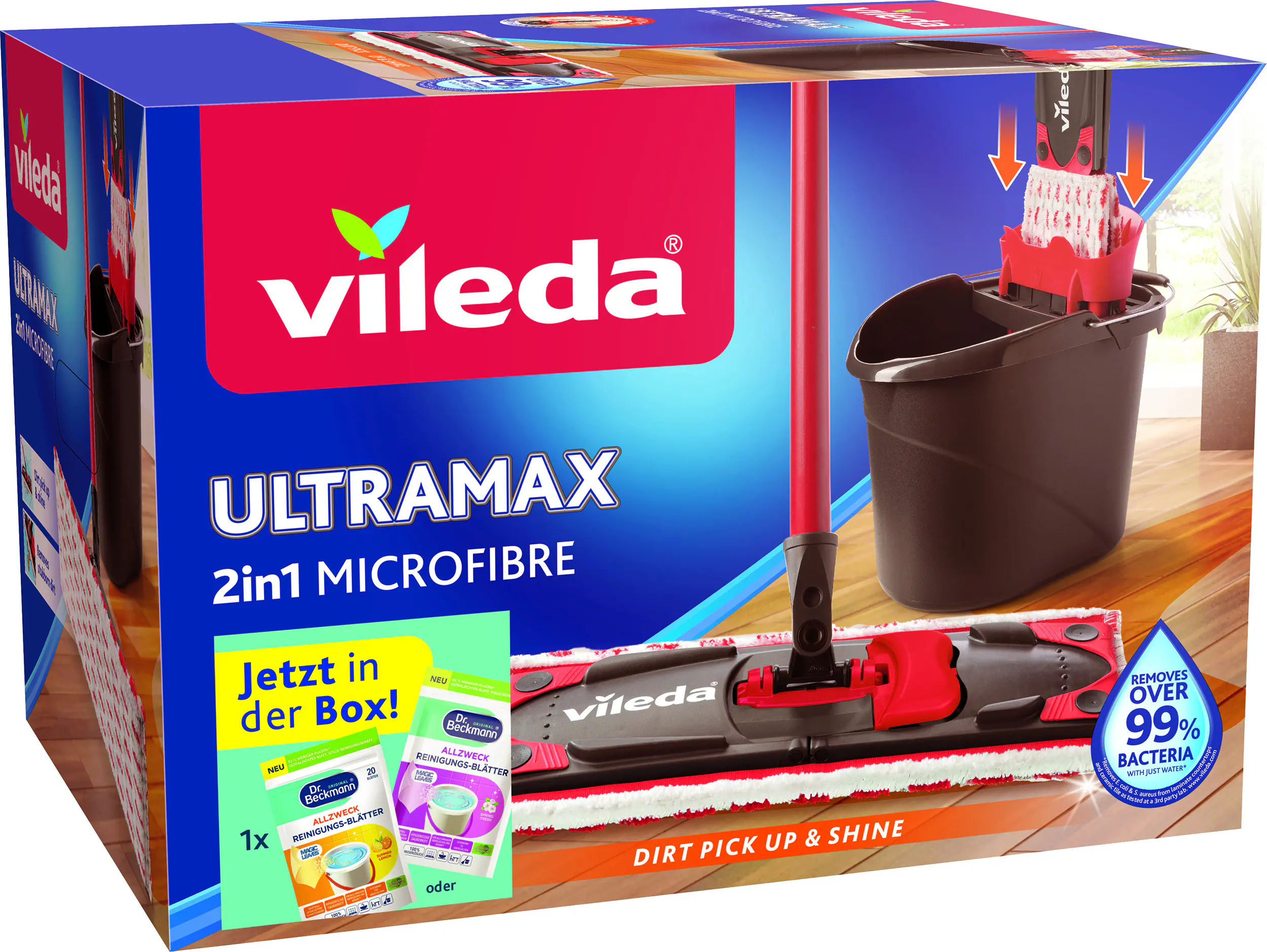 Vileda Bodenwischer Komplett-Set Ultramax 2in1 Microfibre  Vileda Bodenwischer Komplett-Set Ultramax 2in1 Microfibre