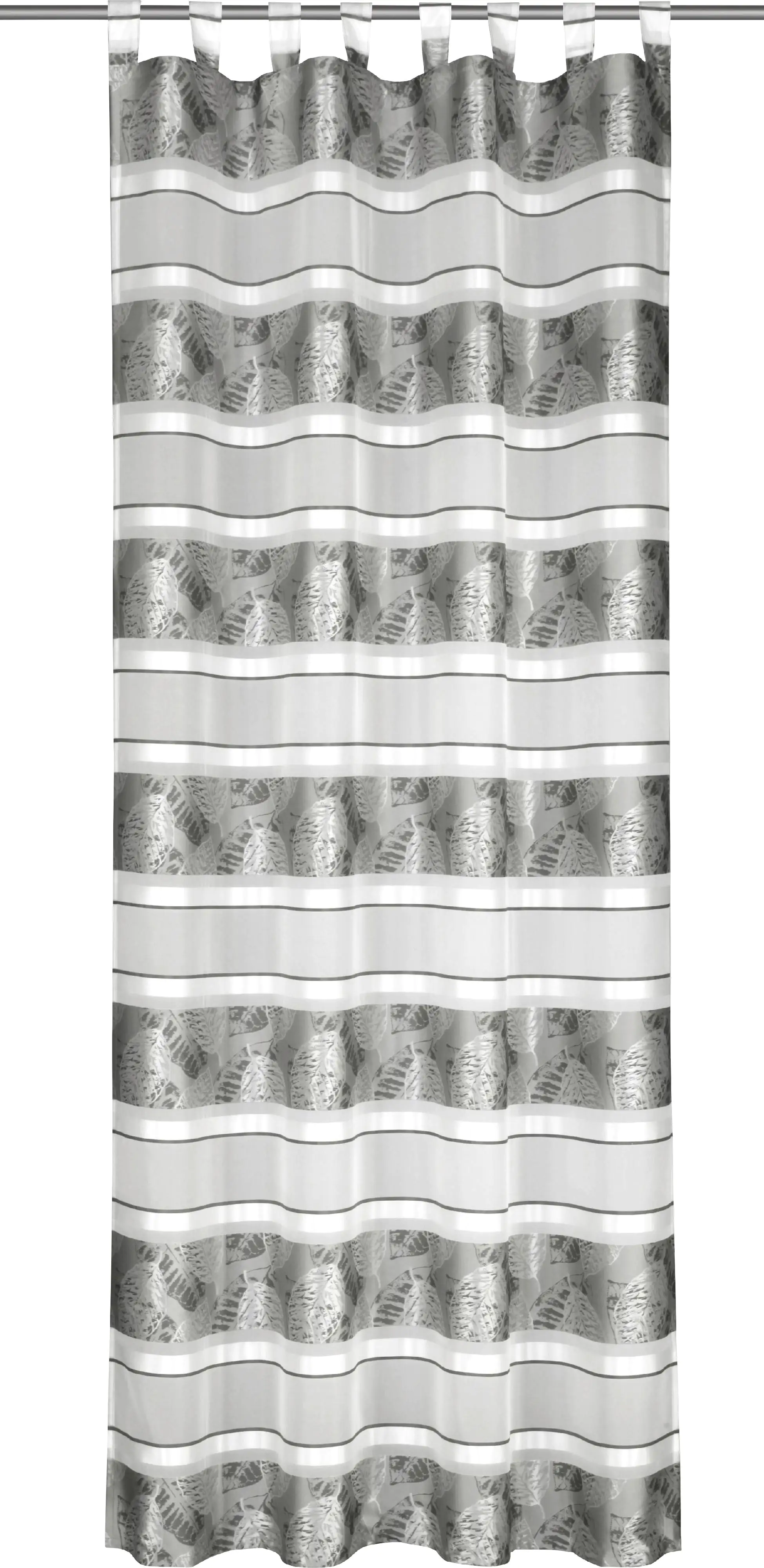 Neusser Collection Schlaufenschal mit Gardinenband Irma grau, 135 x 245 cm