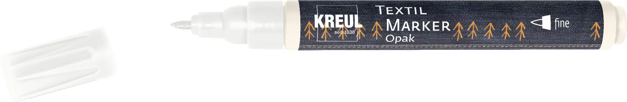 Kreul Textil Marker Opak fine weiß