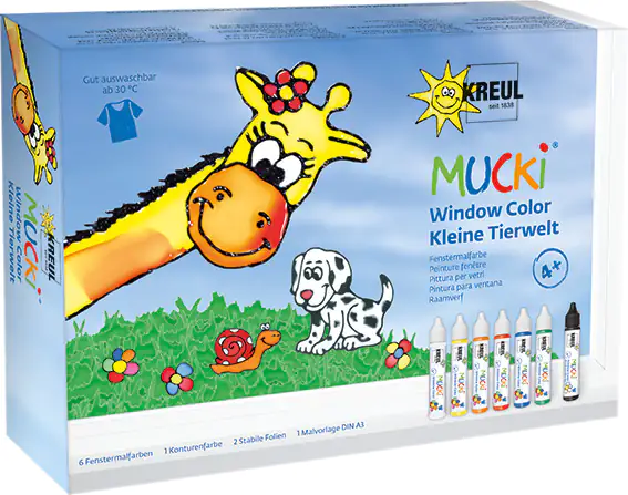 Kreul MUCKI Window Color Set Kleine Tierwelt