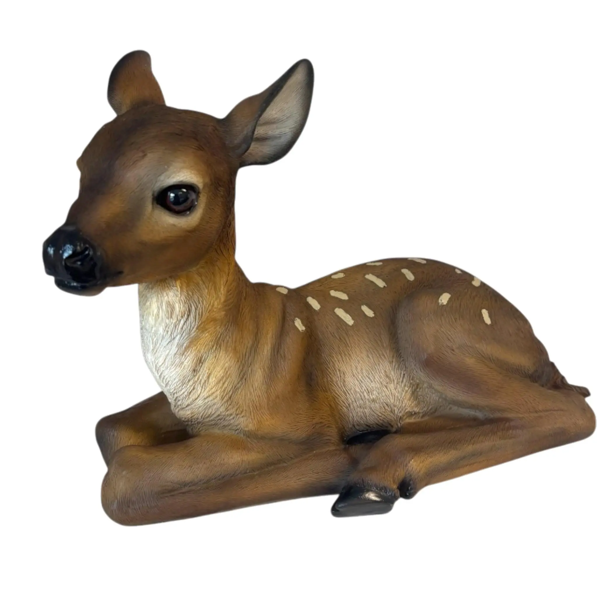Dekofigur Reh liegend 26,5 x 38 cm braun/beige