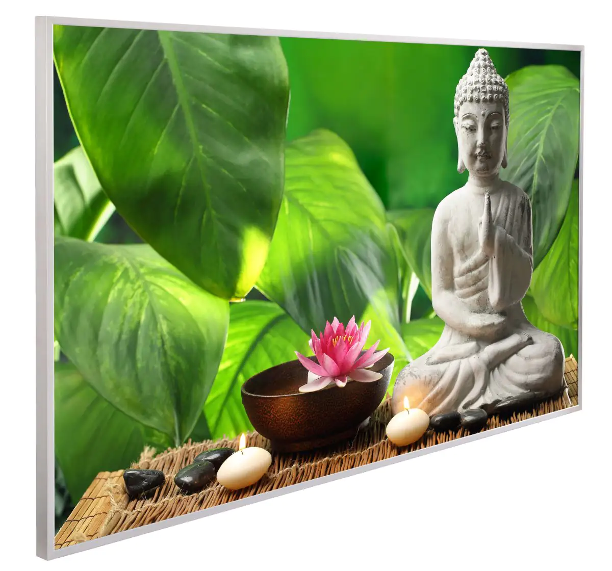 papermoon Infrarotheizkörper EcoHeat 60X100 cm 600 Watt, Buddha Meditation