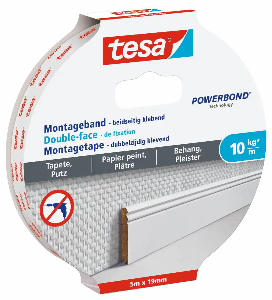 tesa Montageband  tesa Montageband 5 m x 19 mm, weiß