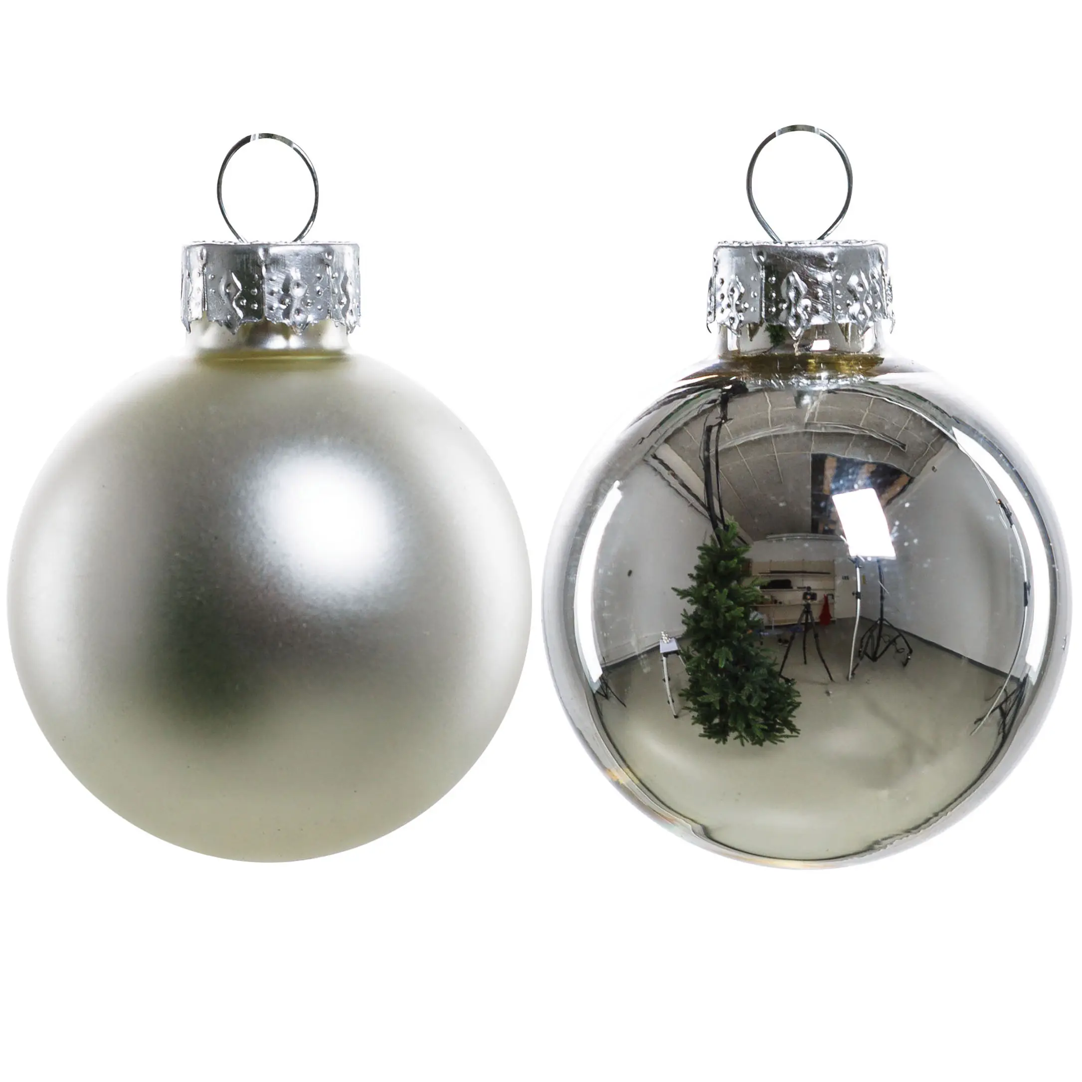 TrendLine Weihnachtskugeln aus Glas Ø 3,5 cm silber 16 Stück