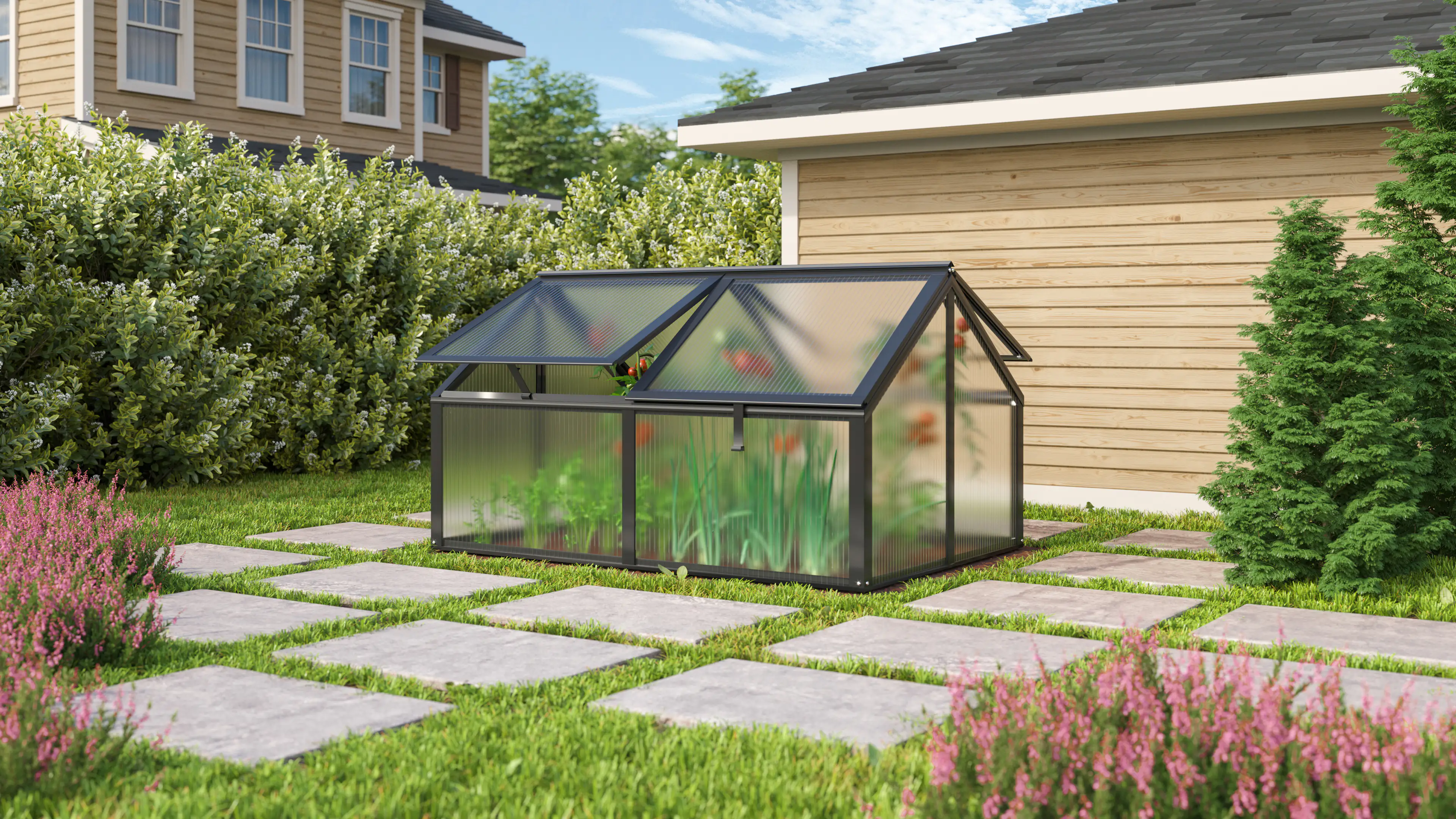 4005717229313 Vitavia Hochfrühbeet Zola 89 x 124 x 71 cm 4 mm Hohlkammerplatten