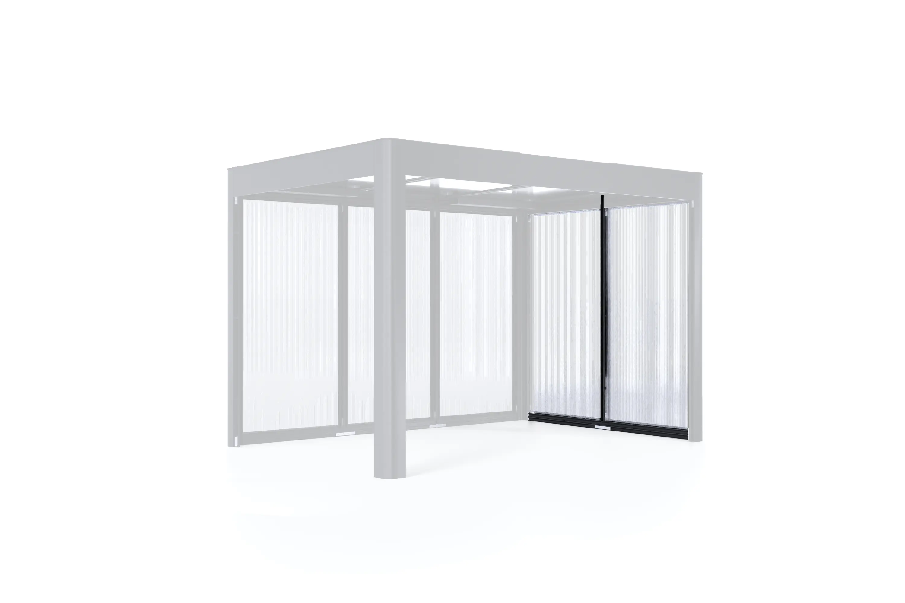 SunElements Wandelement für Gartenhaus SunCover mit Doppelstegplatten 10 mm 2 m breit anthrazit-metallic