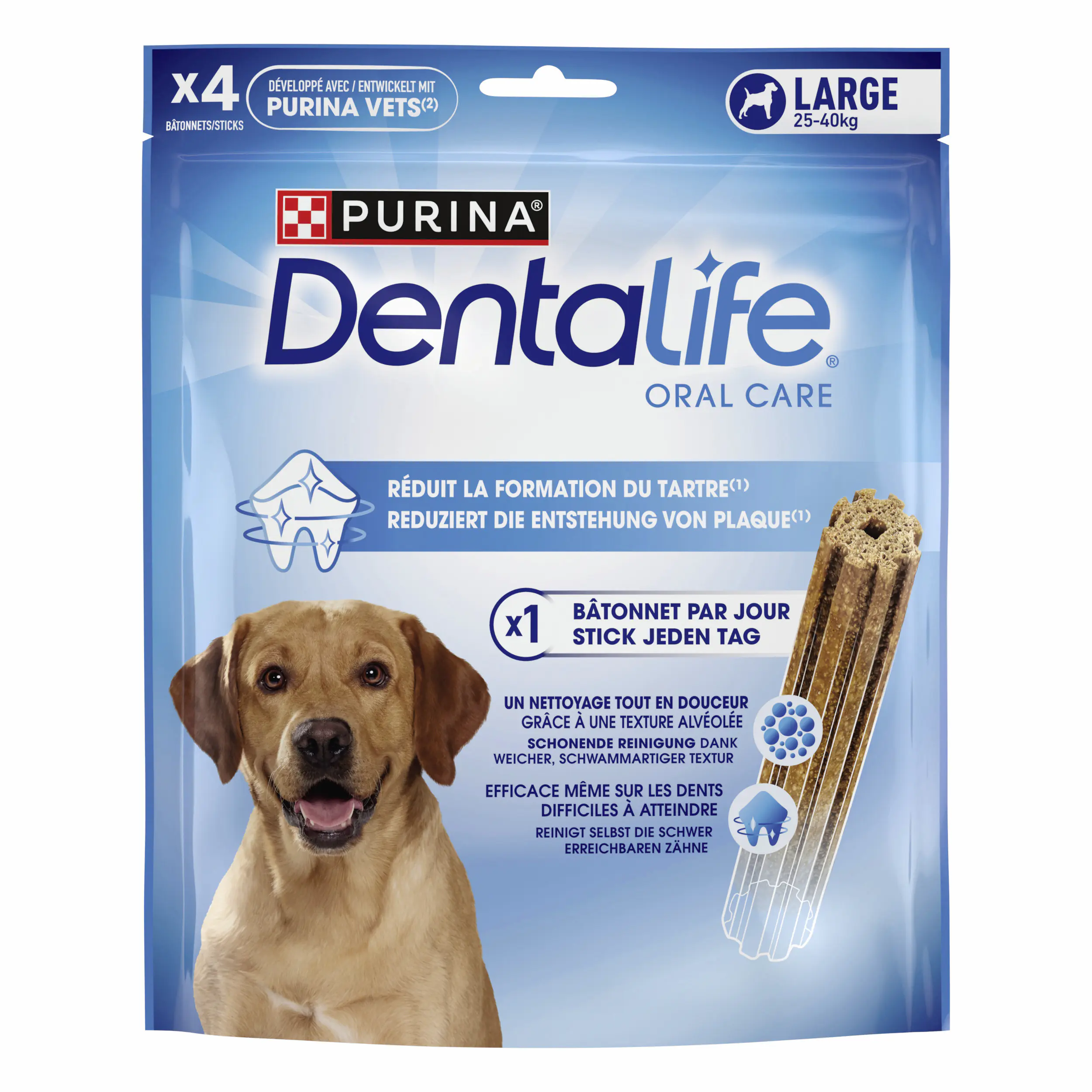Purina DentaLife Maxi Snacks für große Hunde 4 Sticks 142 g