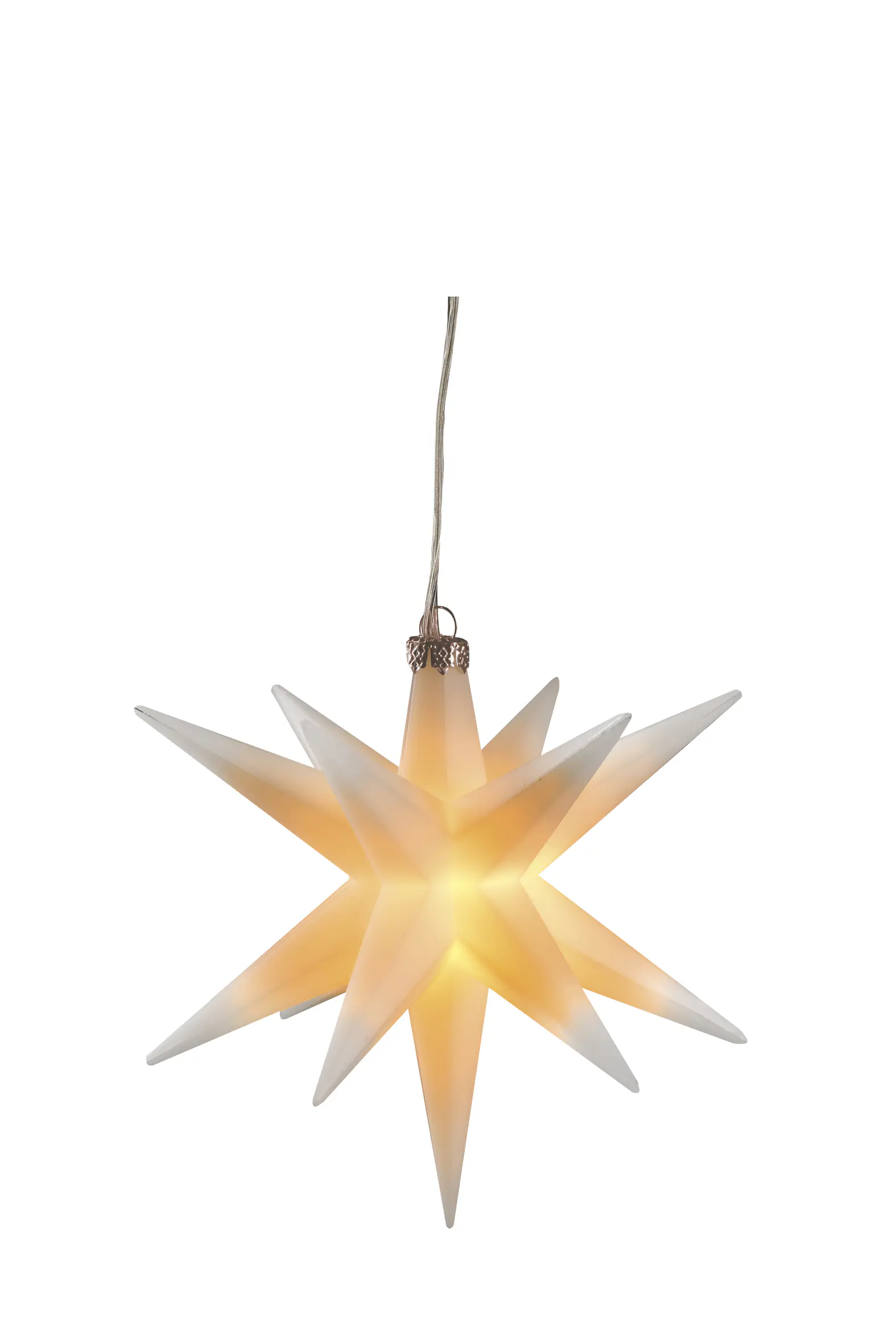 Saico LED-Stern mit Timer batteriebetrieben Ø 8 cm warmweiß weiß