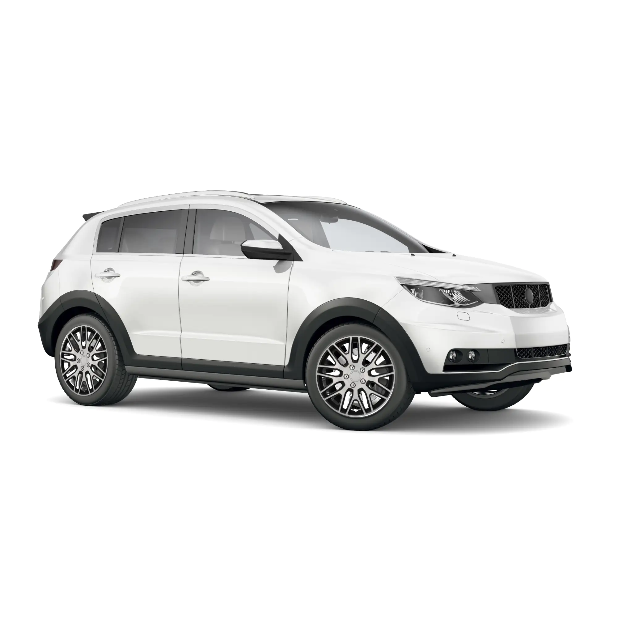 Cartrend Radzierblende Branch 38 cm (15 Zoll) silber schwarz 4 stück