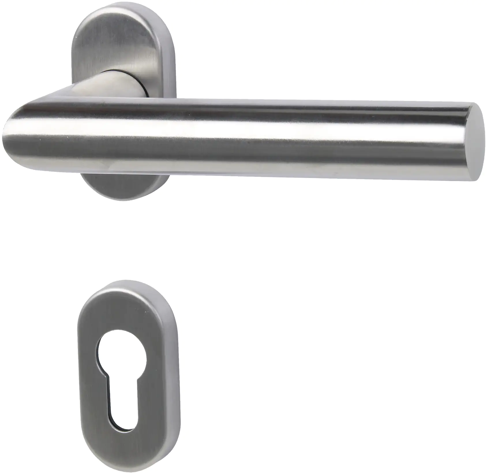 Alpertec Rosetten-Halbgarnitur Metz  rechts Edelstahl silber