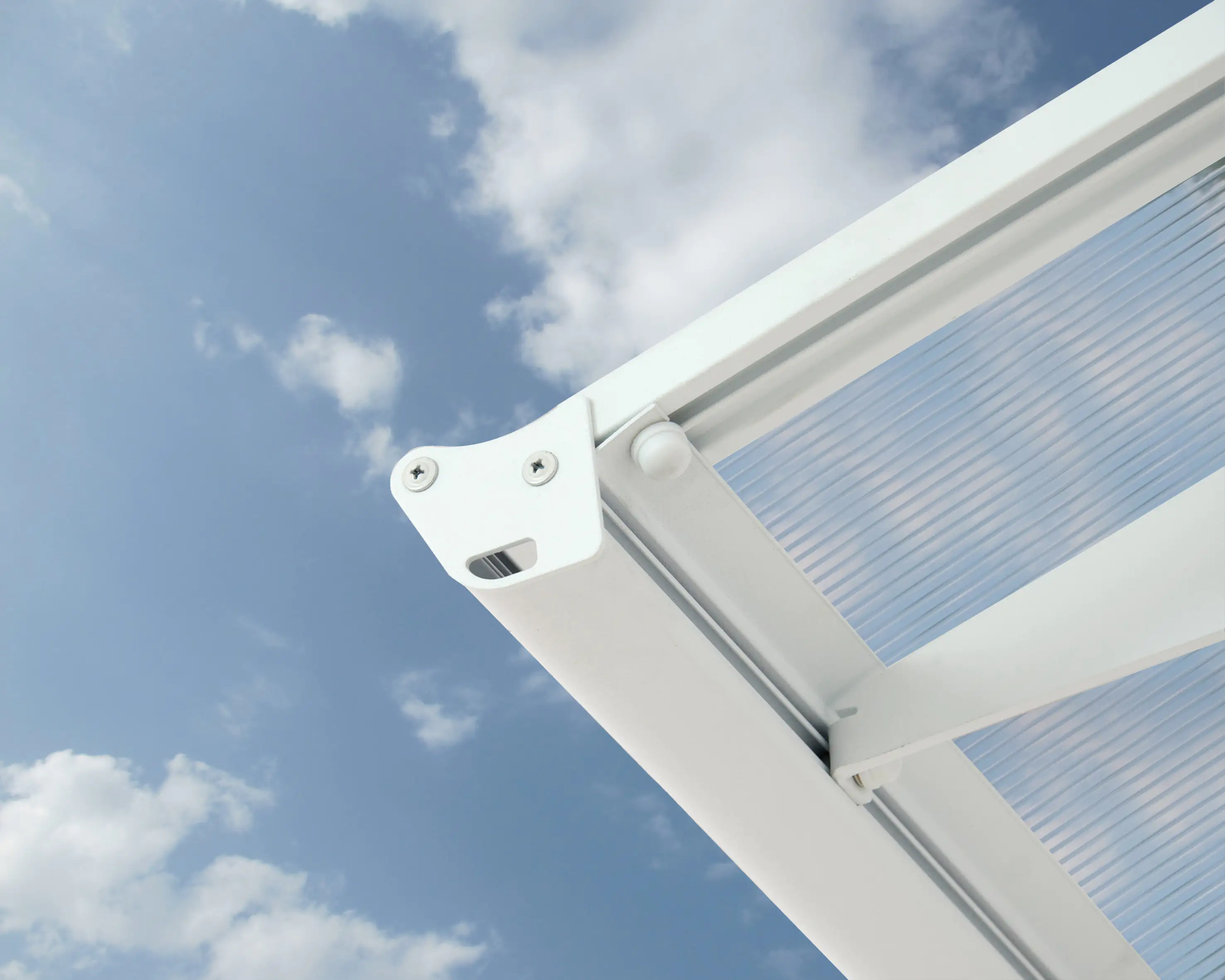 Canopia Vordach Bordeaux  447 x 139 cm weiß