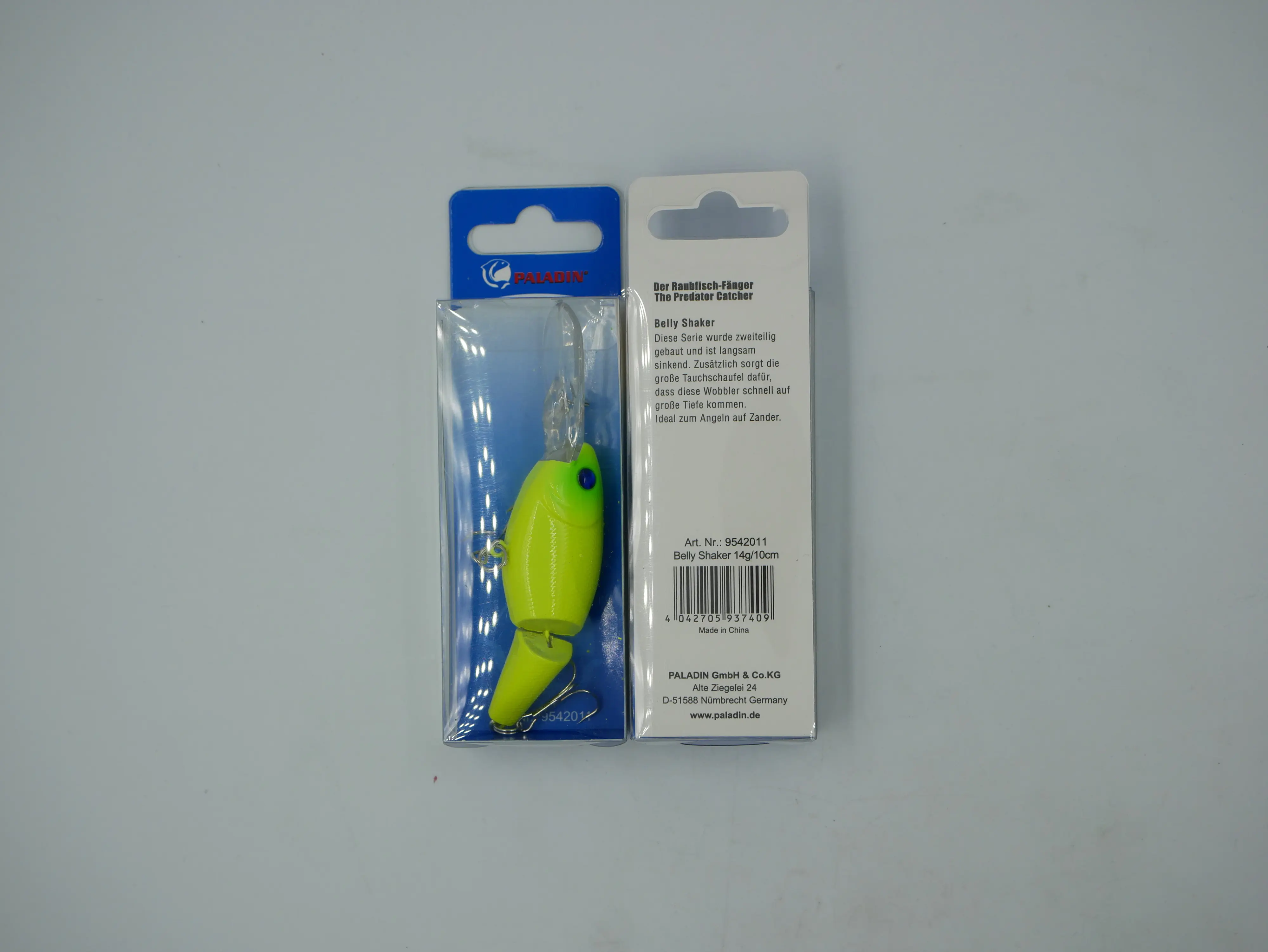 Paladin Wobbler Belly Shaker gelb-grün 14 g/10 cm Tauchtiefe: 4-6 m