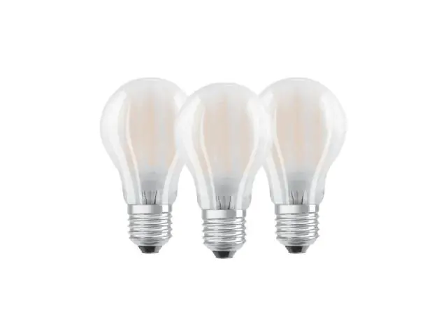 Osram LED Leuchtmittel Birnenform matt, E27, 7W, 806lm 2700K, warmweiß 3er Pack