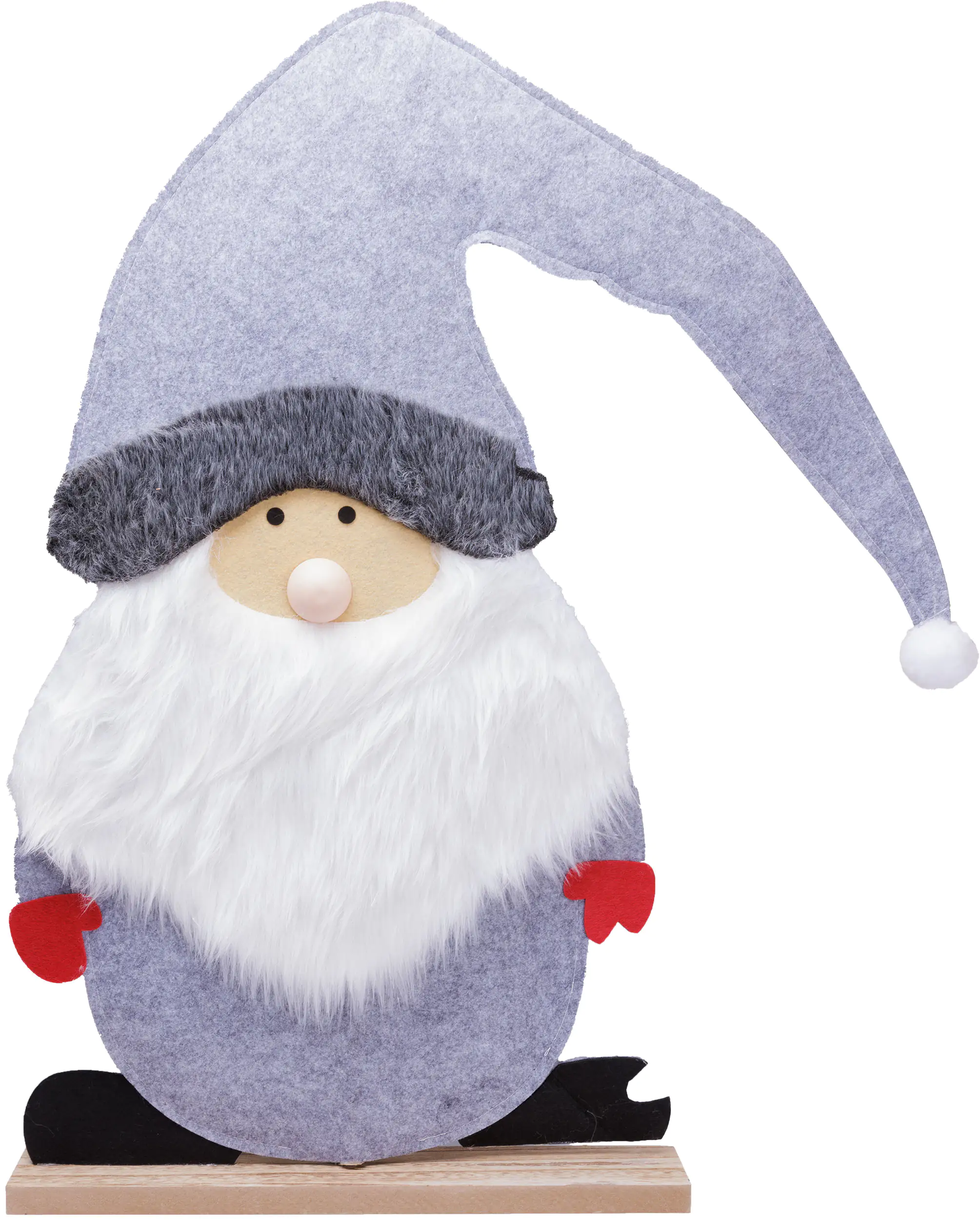 TrendLine Dekofigur Filz Weihnachtsmann 78 x 67 cm grau TrendLine Dekofigur Filz Weihnachtsmann 78 x 67 cm grau