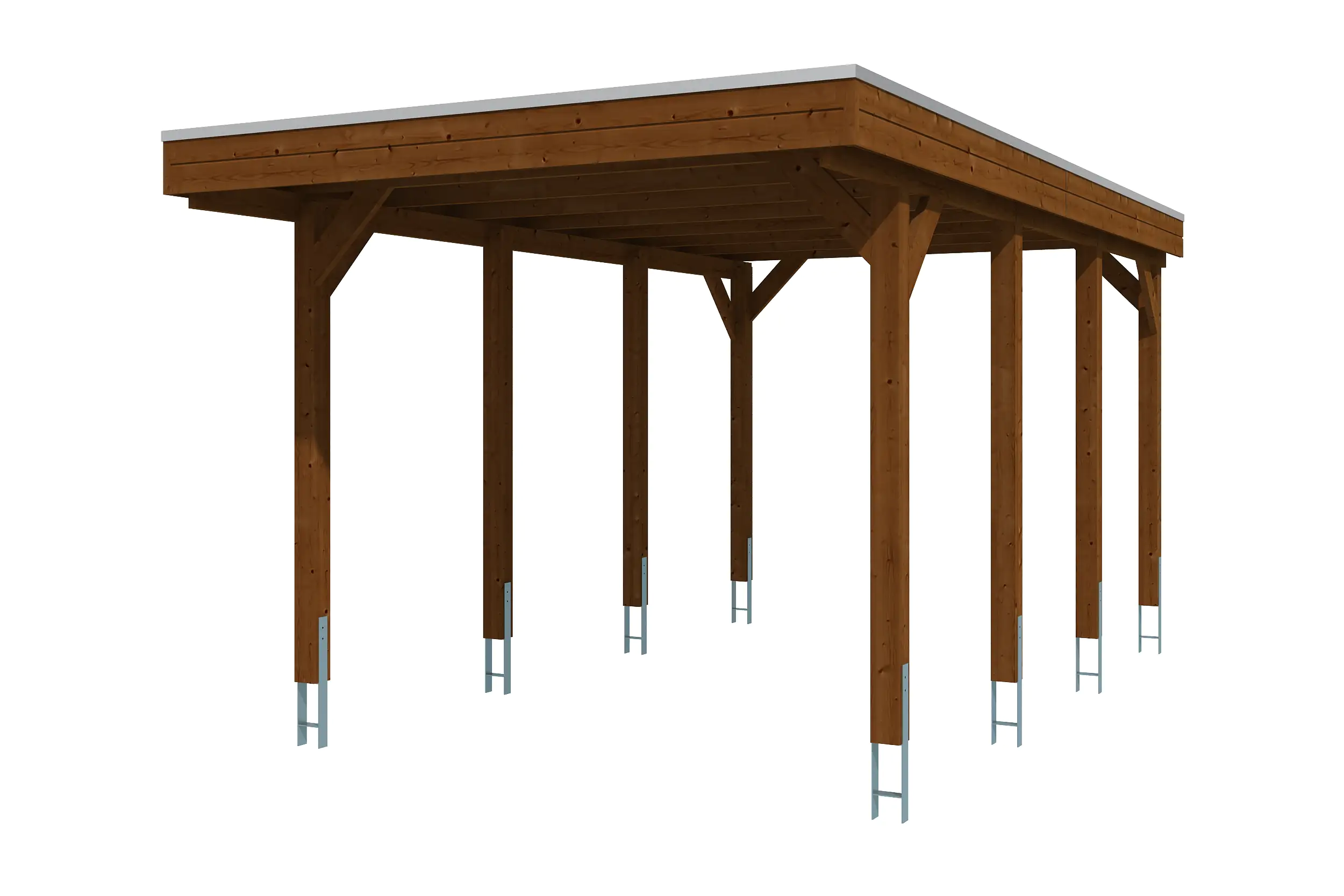 4018211026456_02 SKAN HOLZ Carport Friesland 314 x 555 cm mit Aluminiumdach
