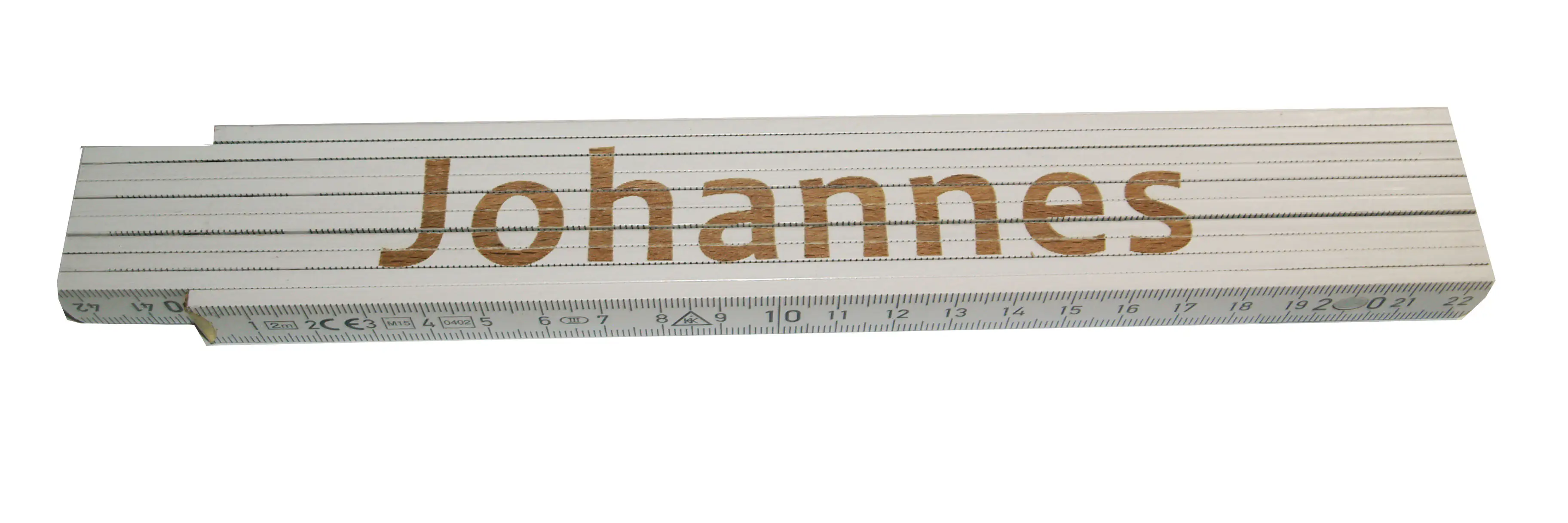 Zollstock Johannes 2 m weiß