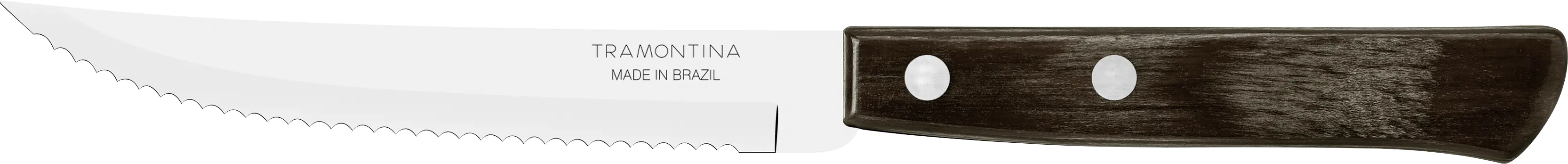 Tramontina Steak- und Pizzamesser 21,5 cm Edelstahl mit Holzgriff