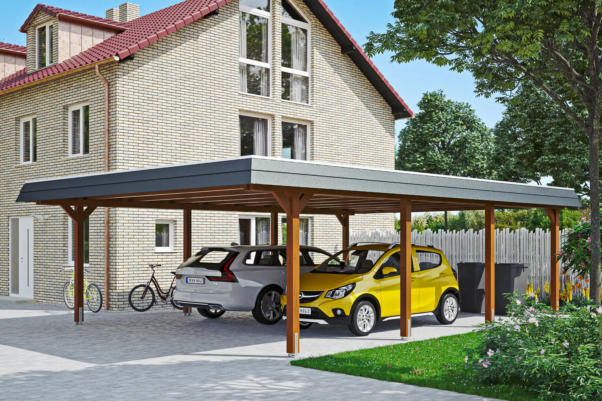 SKAN HOLZ Carport Wendland 630 x 879 cm mit EPDM-Dach