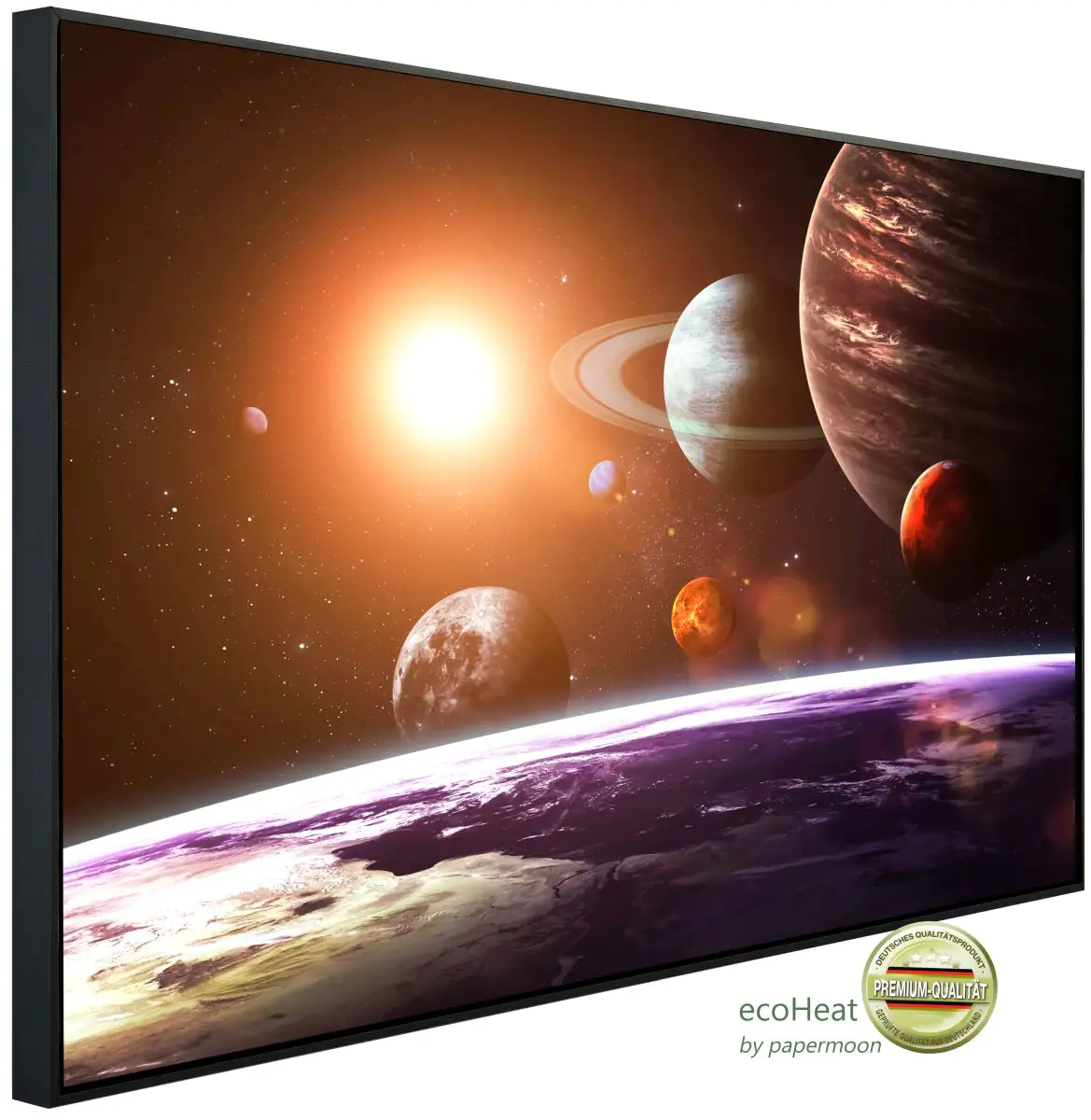 papermoon Infrarotheizkörper EcoHeat 75x120 cm 900 Watt, Solar System