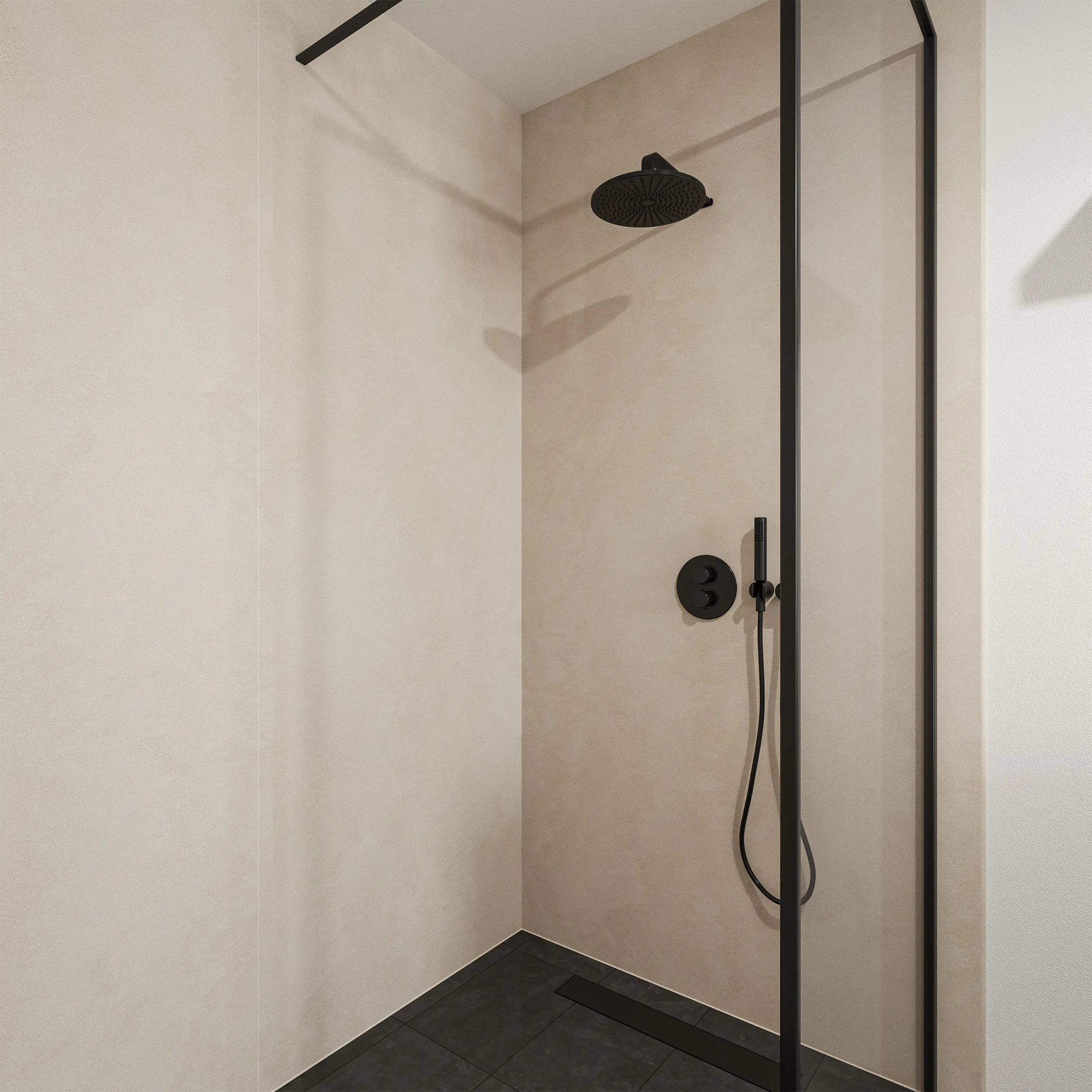 Wetwall Elite Wandpaneel  Cream Stone 120 x 242 cm mit Nut & Feder