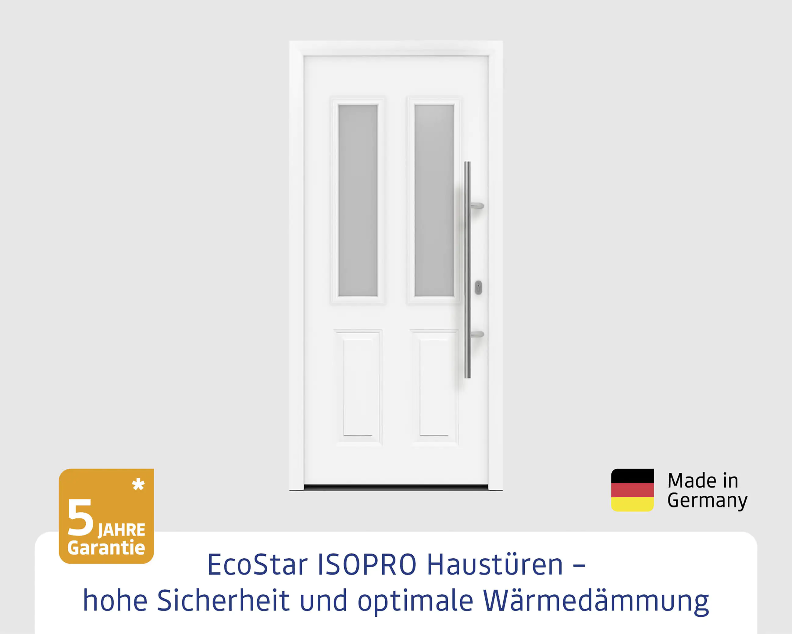 EcoStar Haustür ISOPRO IP 410S verkehrsweiß 110 x 210 cm EcoStar Haustür ISOPRO IP 410S verkehrsweiß 110 x 210 cm