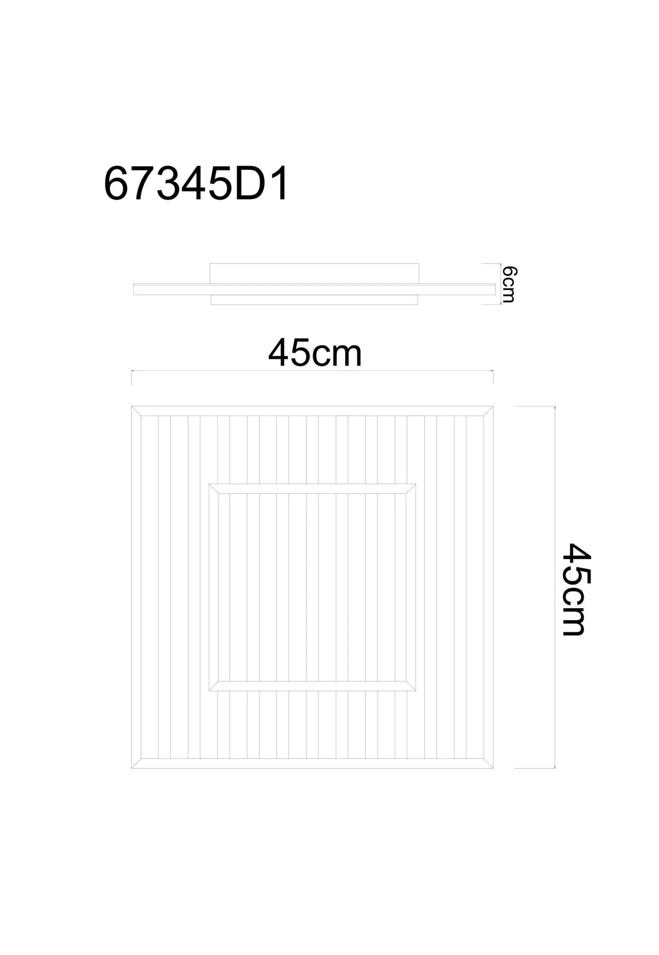 Globo LED-Deckenleuchte WOODY 45 cm