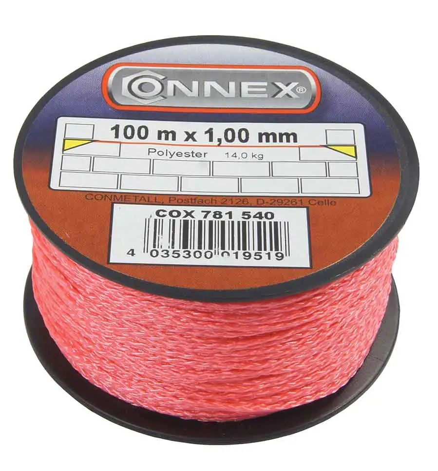 Maurerschnur 100 m Ø 1 mm rot