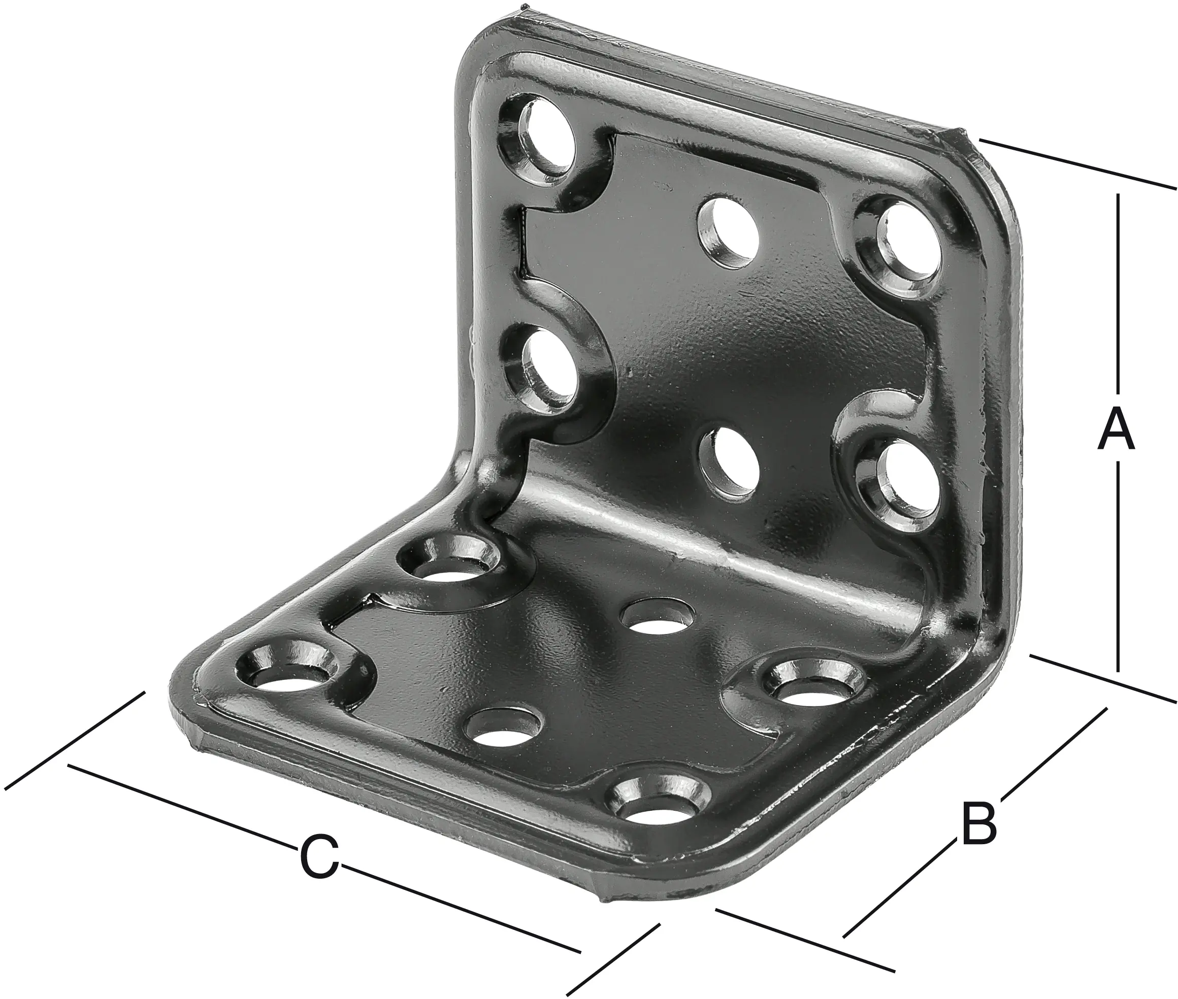 Vormann Combi-Winkelverbinder 40 x 40 x 50 mm Stahl schwarz Vormann Combi-Winkelverbinder 40 x 40 x 50 mm Stahl schwarz