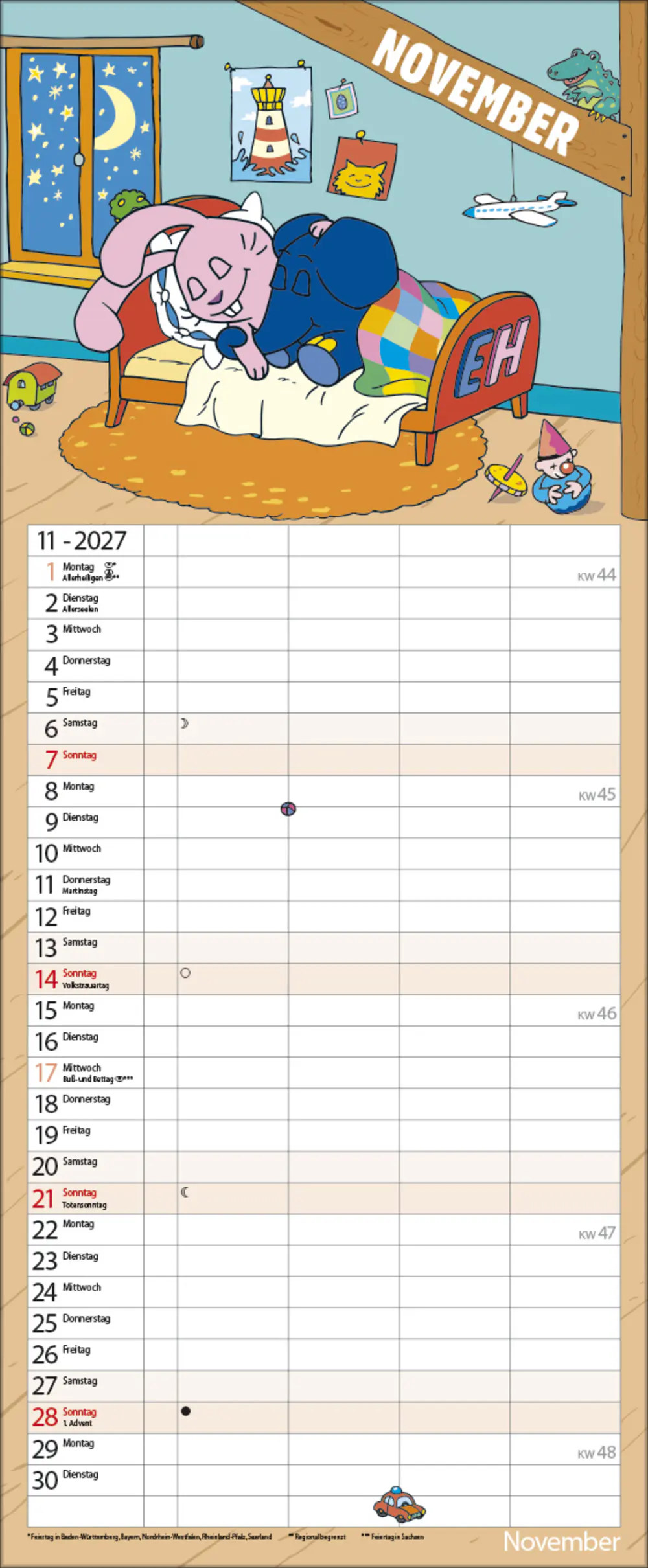 Korsch Kalender Familienplaner Sendung mit der Maus 2027