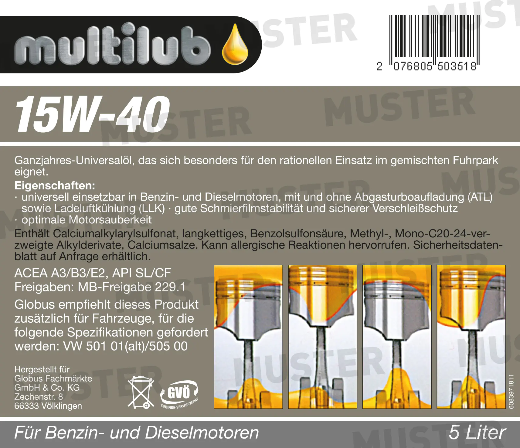 Multilub Motoröl 15W-40 5L