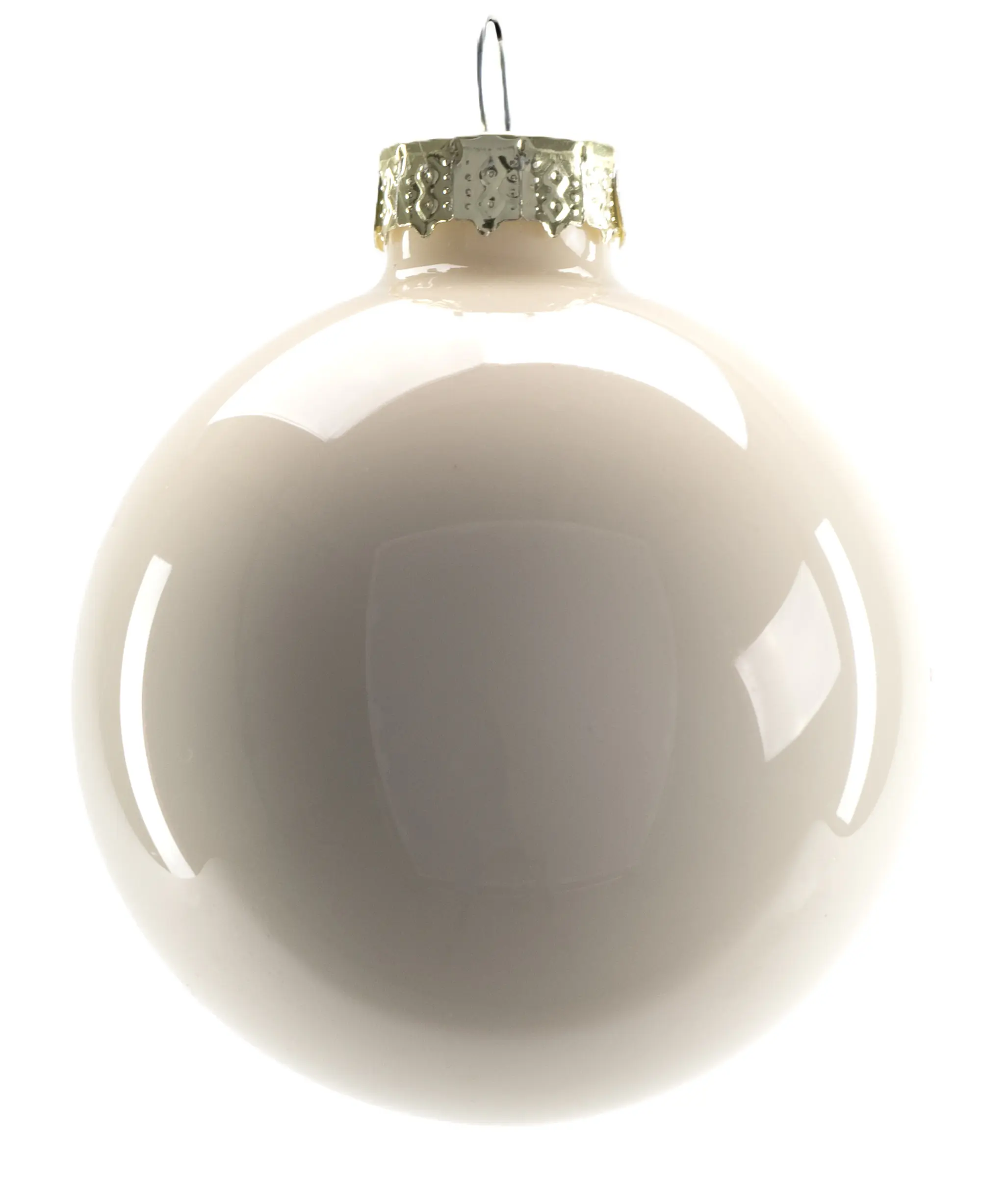 Trendline Weihnachtskugeln aus Glas Ø 6 cm wollweiß-gold-bernstein 20 Stück