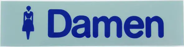 Conacord Klebeschild "Damen"