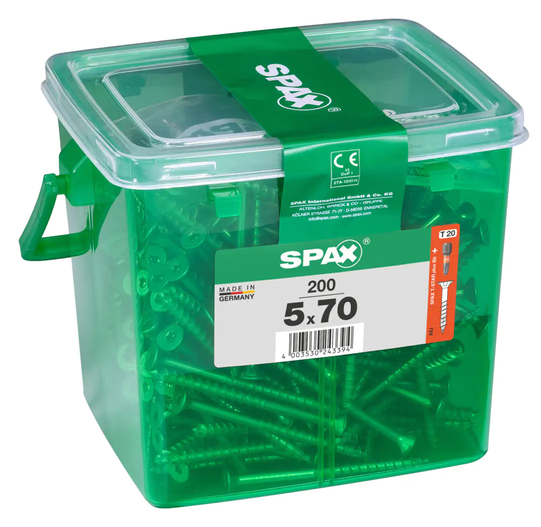 Spax Universalschrauben 5.0 x 70 mm TX 20 - 200 Stk. Spax Universalschrauben 5.0 x 70 mm TX 20 - 200 Stk.